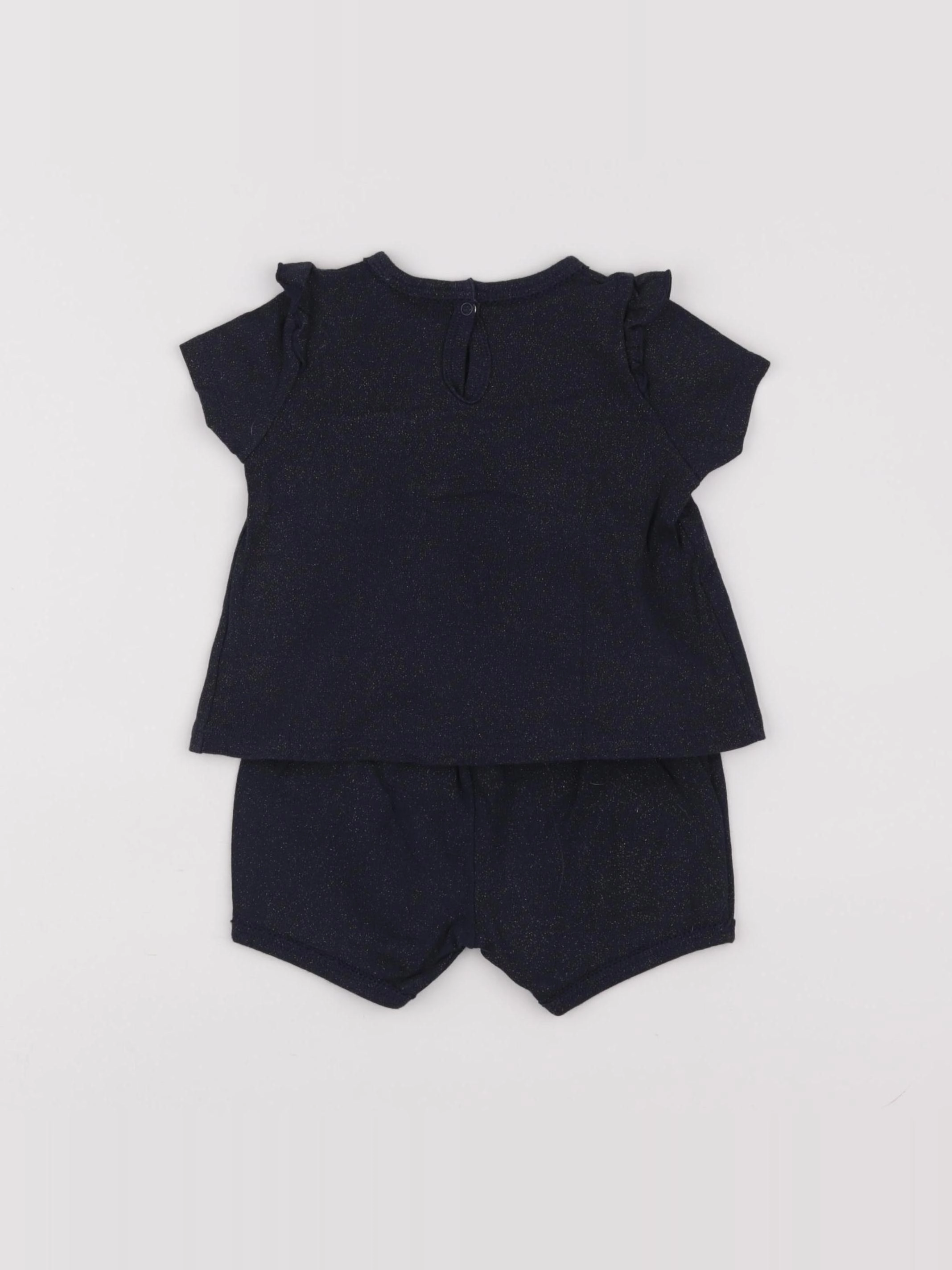 Petit Bateau - ensemble bleu - 12 mois