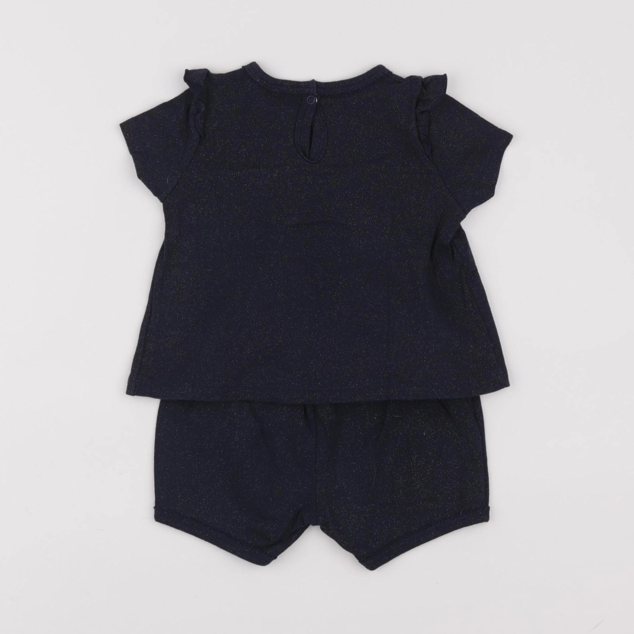 Petit Bateau - ensemble bleu - 12 mois