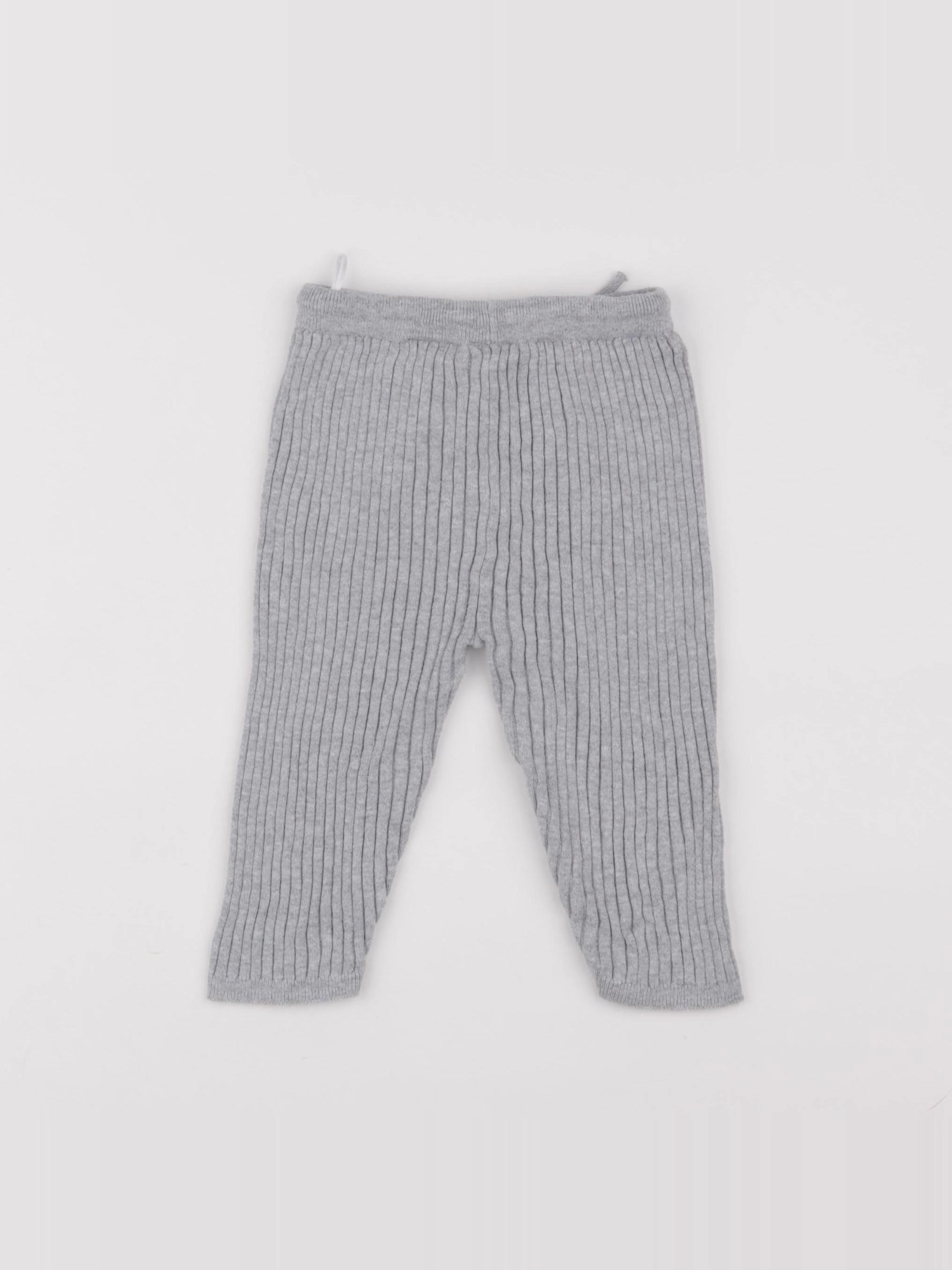 H&M - legging gris - 9/12 mois