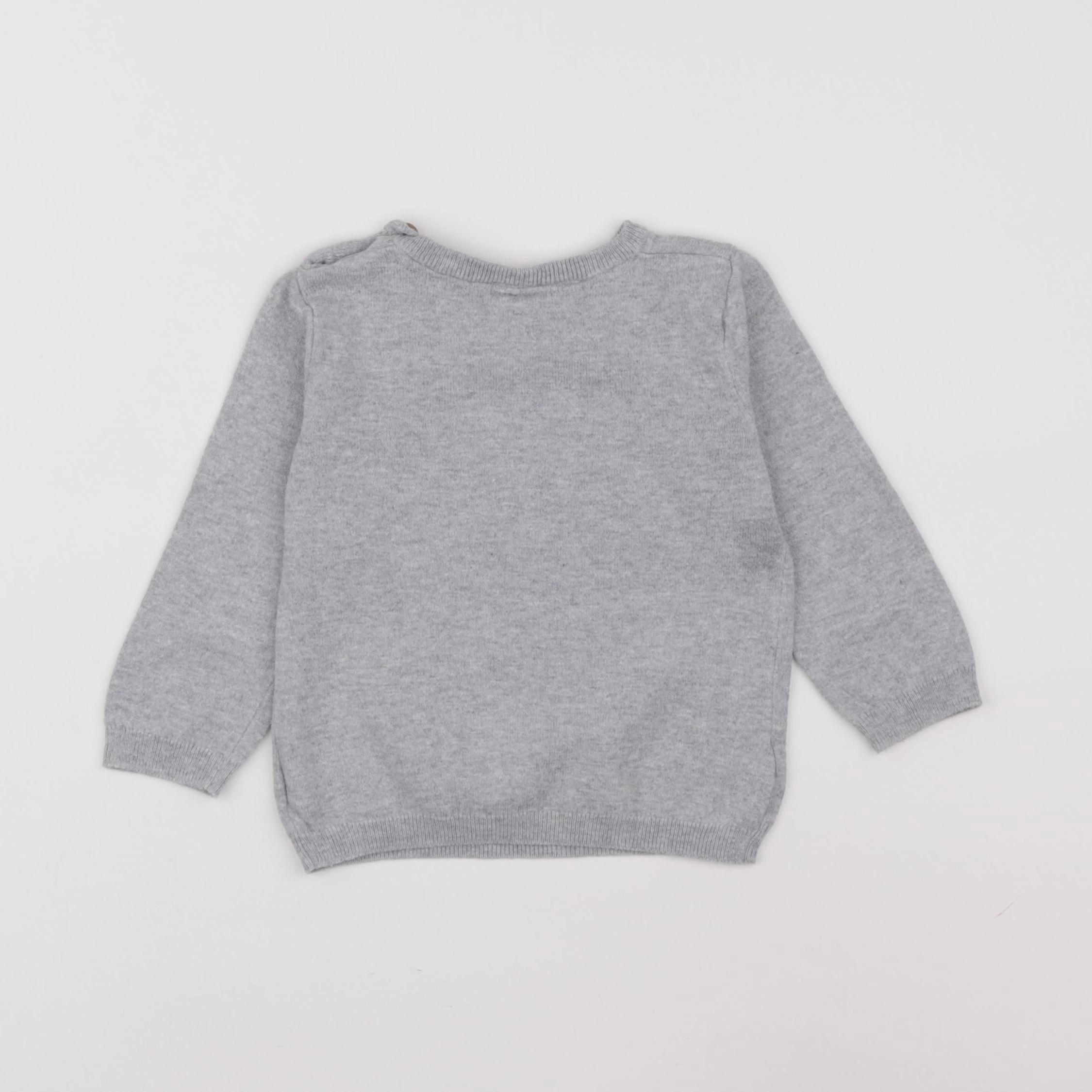 H&M - pull gris - 9/12 mois