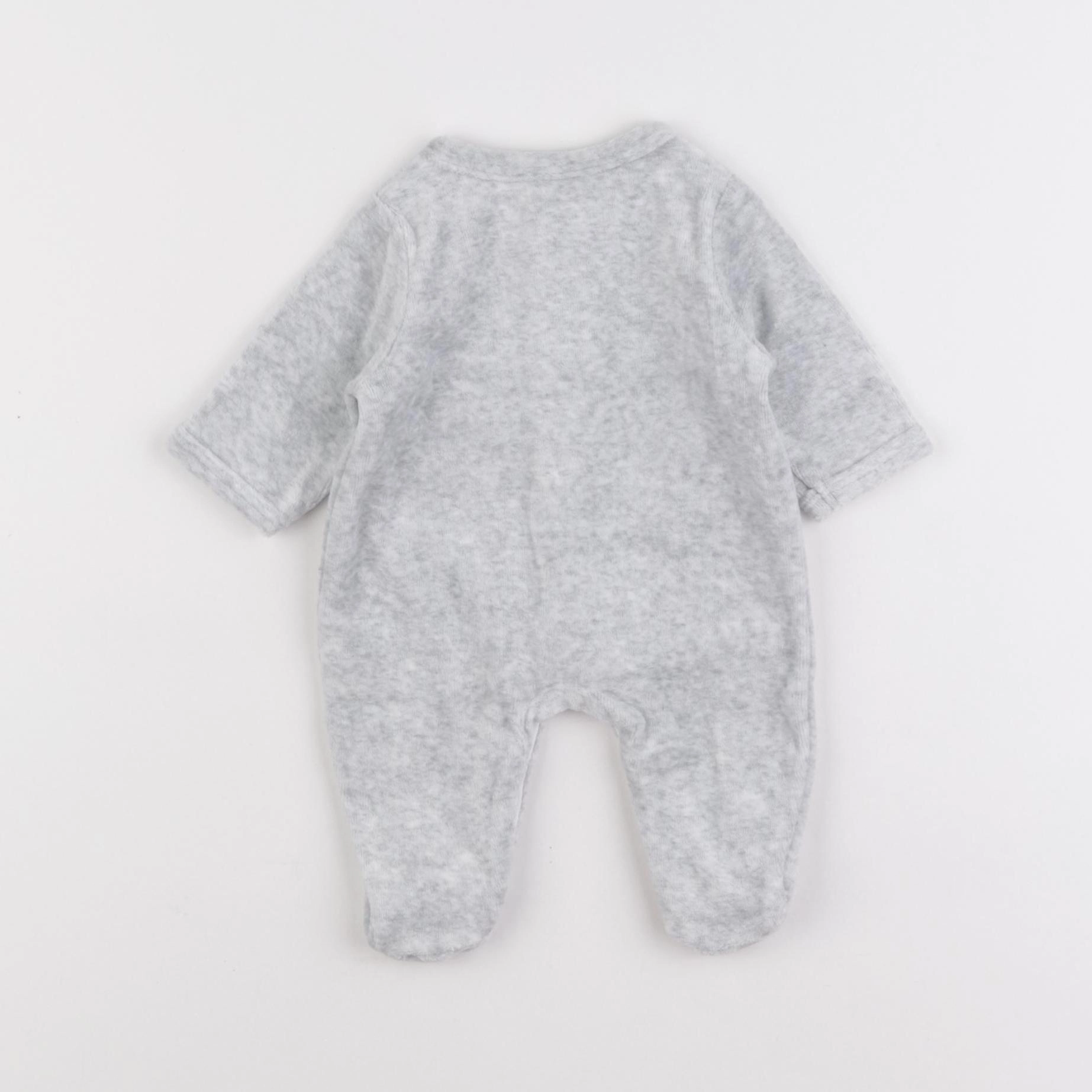 Vertbaudet - pyjama velours gris - 0 mois