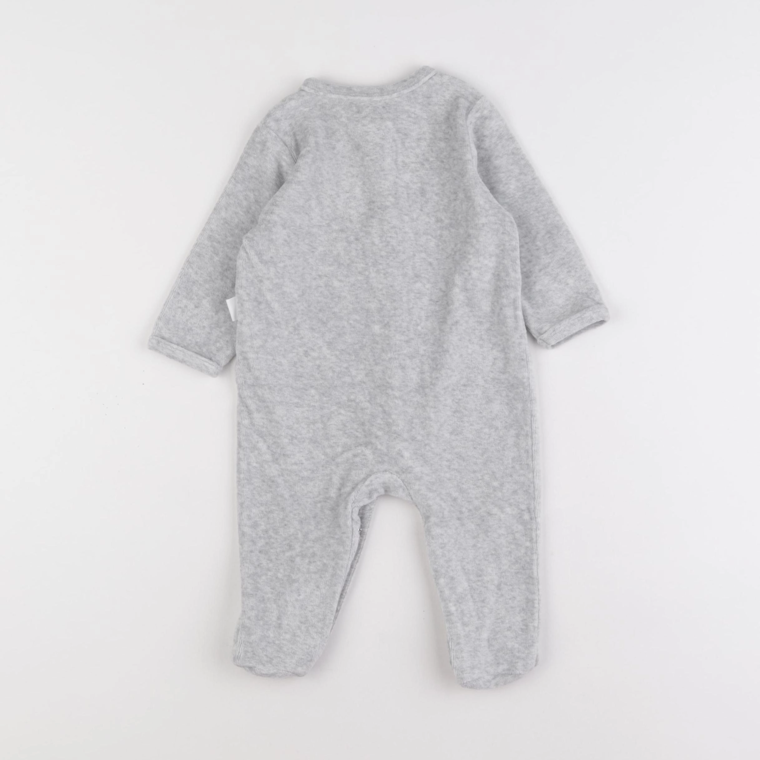 Vertbaudet - pyjama velours gris - 6 mois
