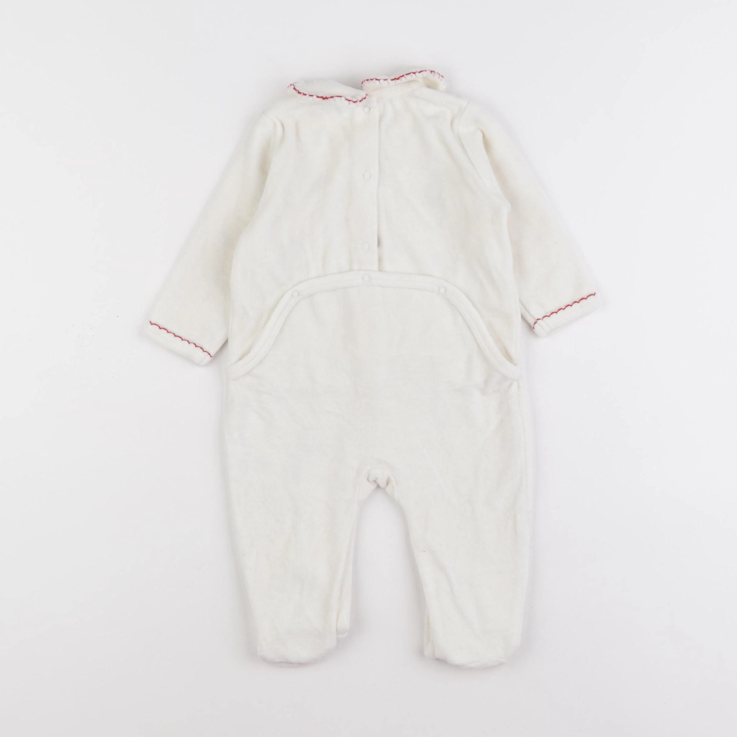 Vertbaudet - pyjama velours beige - 6 mois