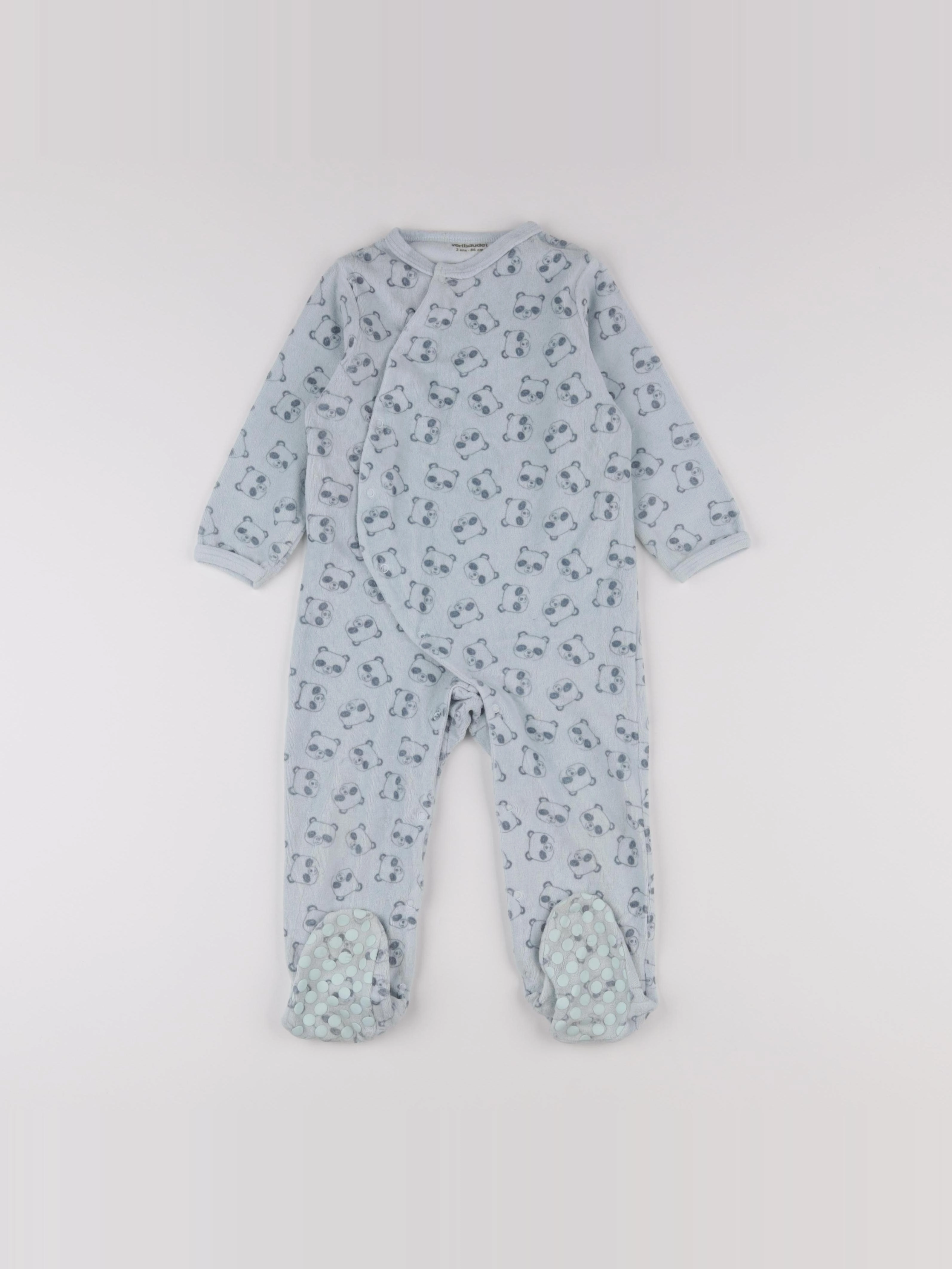 Vertbaudet - pyjama velours bleu - 2 ans