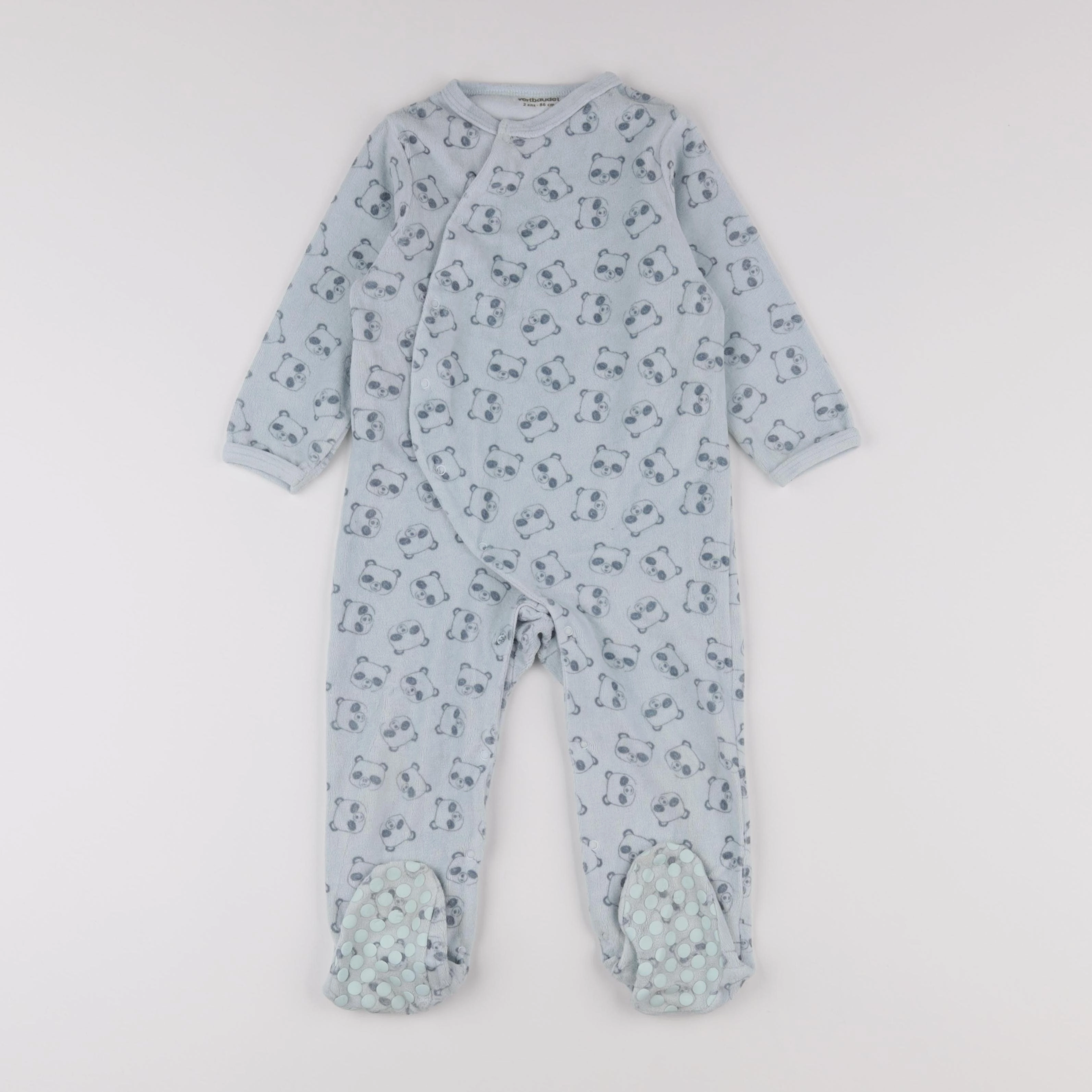 Vertbaudet - pyjama velours bleu - 2 ans