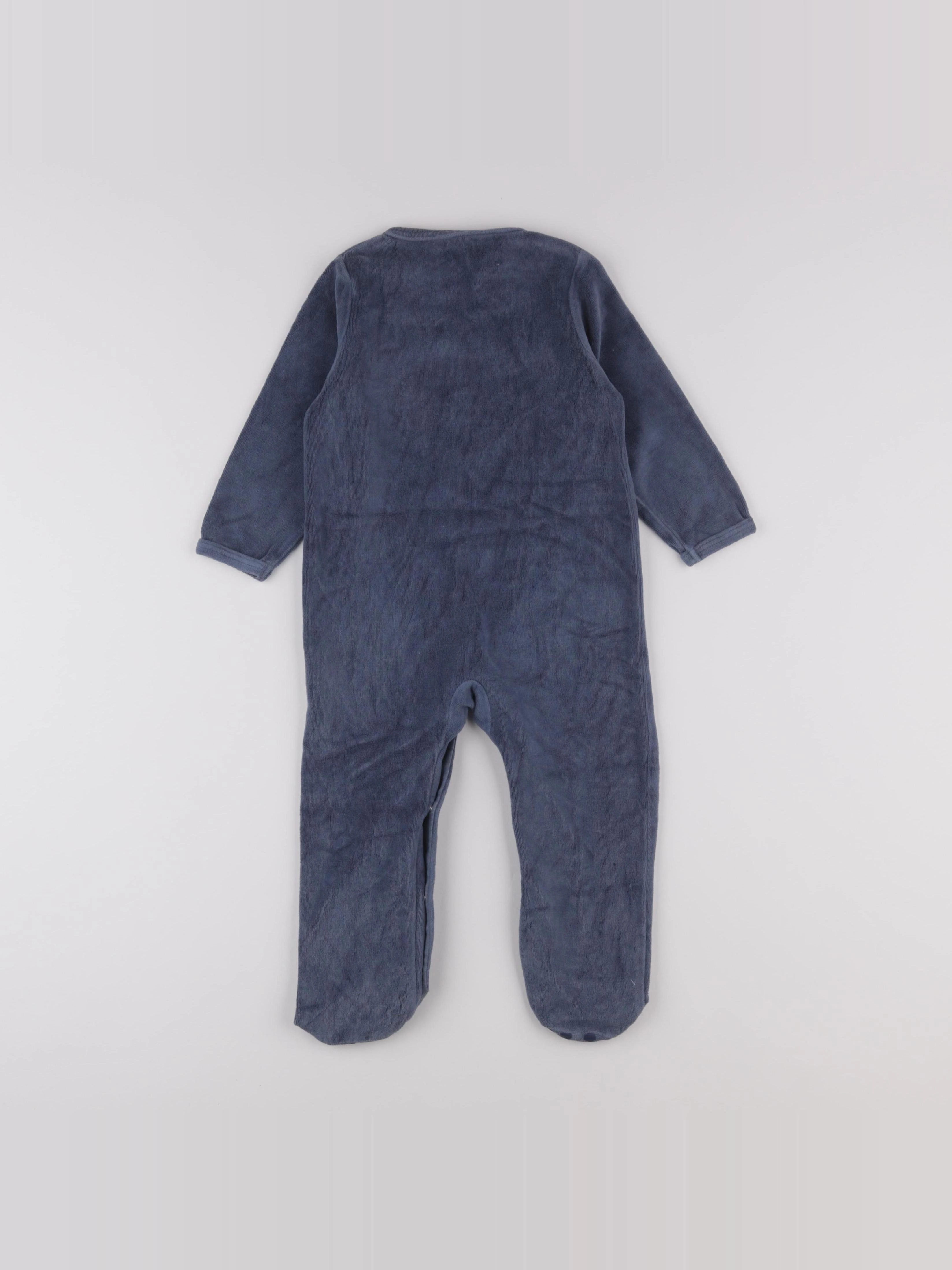 Vertbaudet - pyjama velours bleu - 2 ans