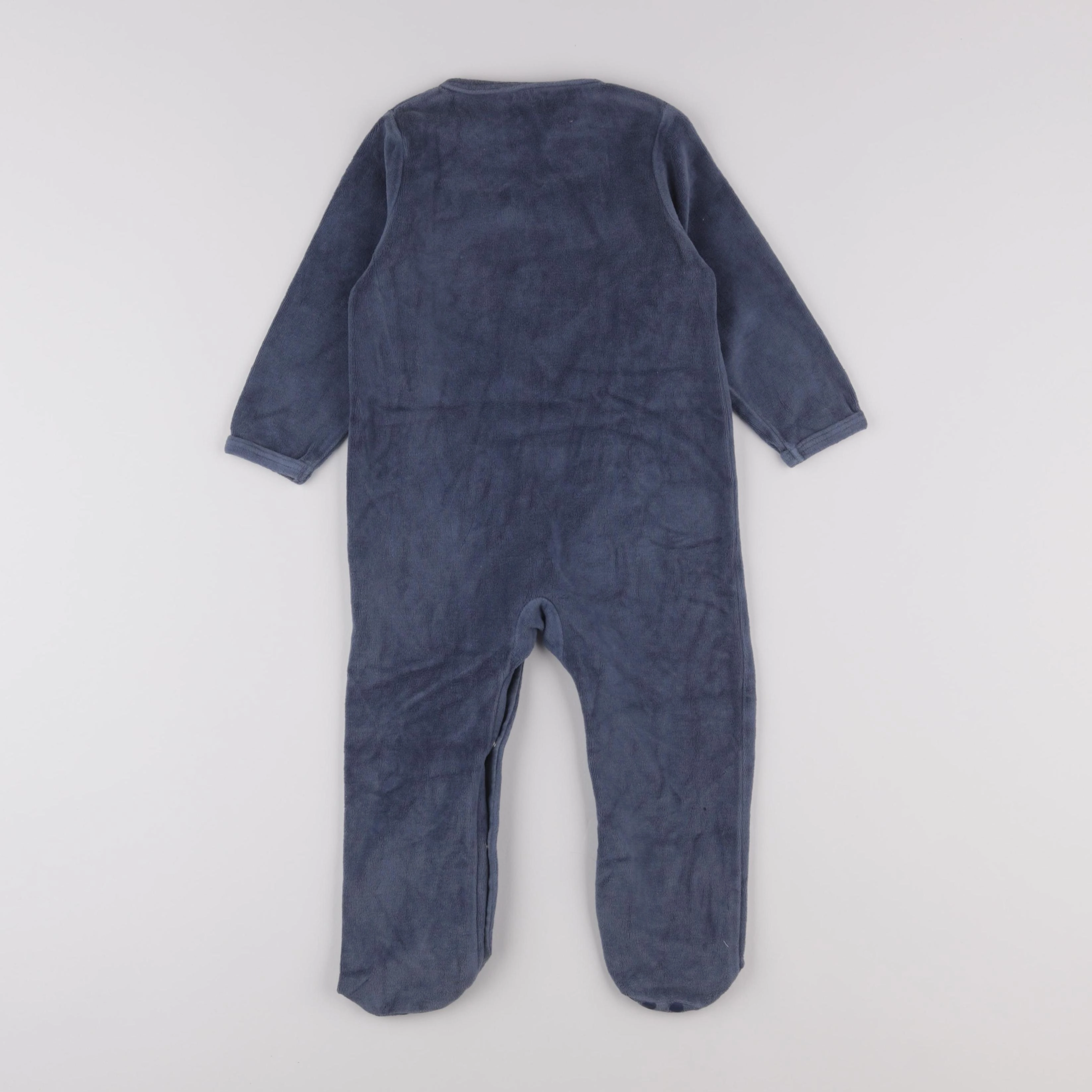Vertbaudet - pyjama velours bleu - 2 ans