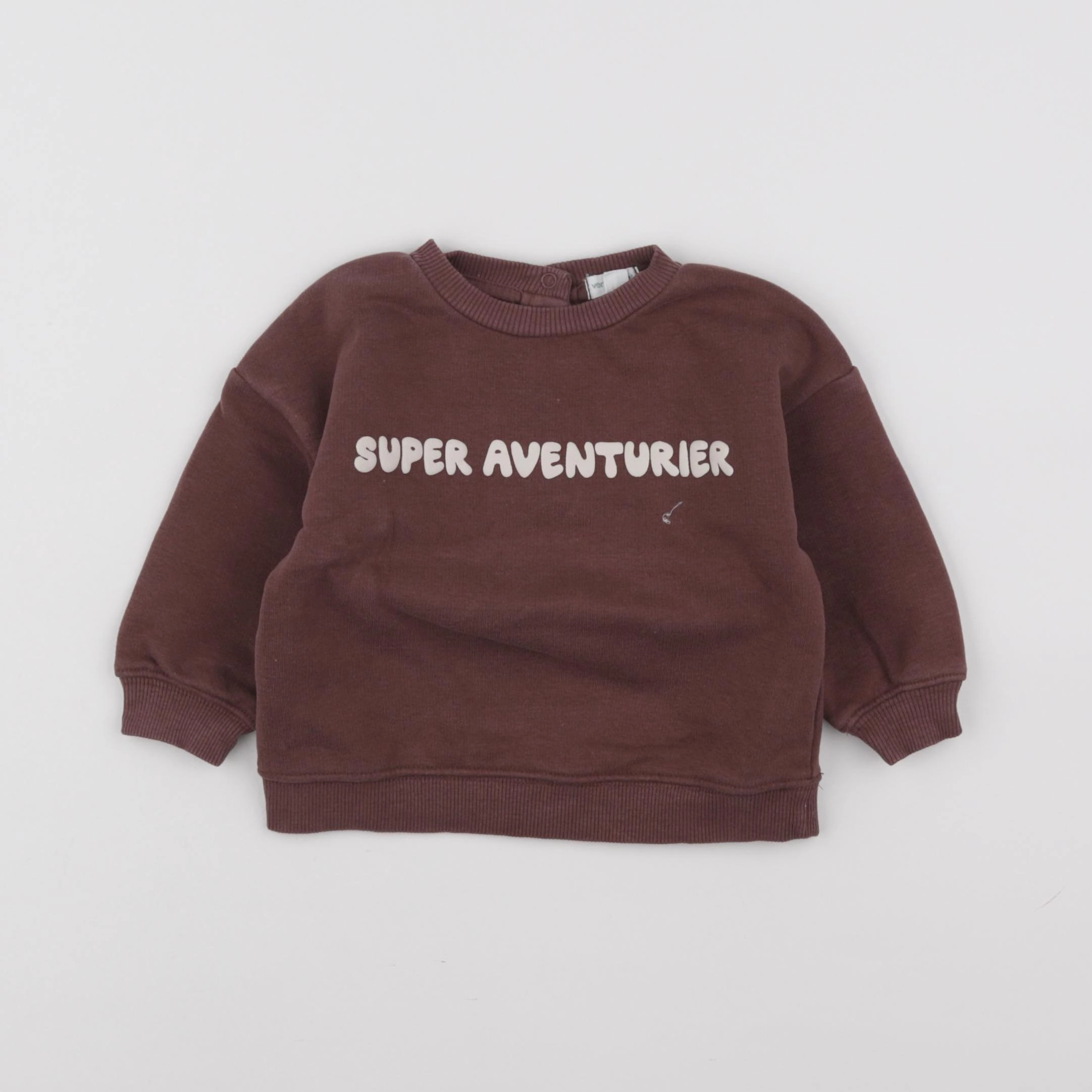 Vertbaudet - sweat marron - 12 mois