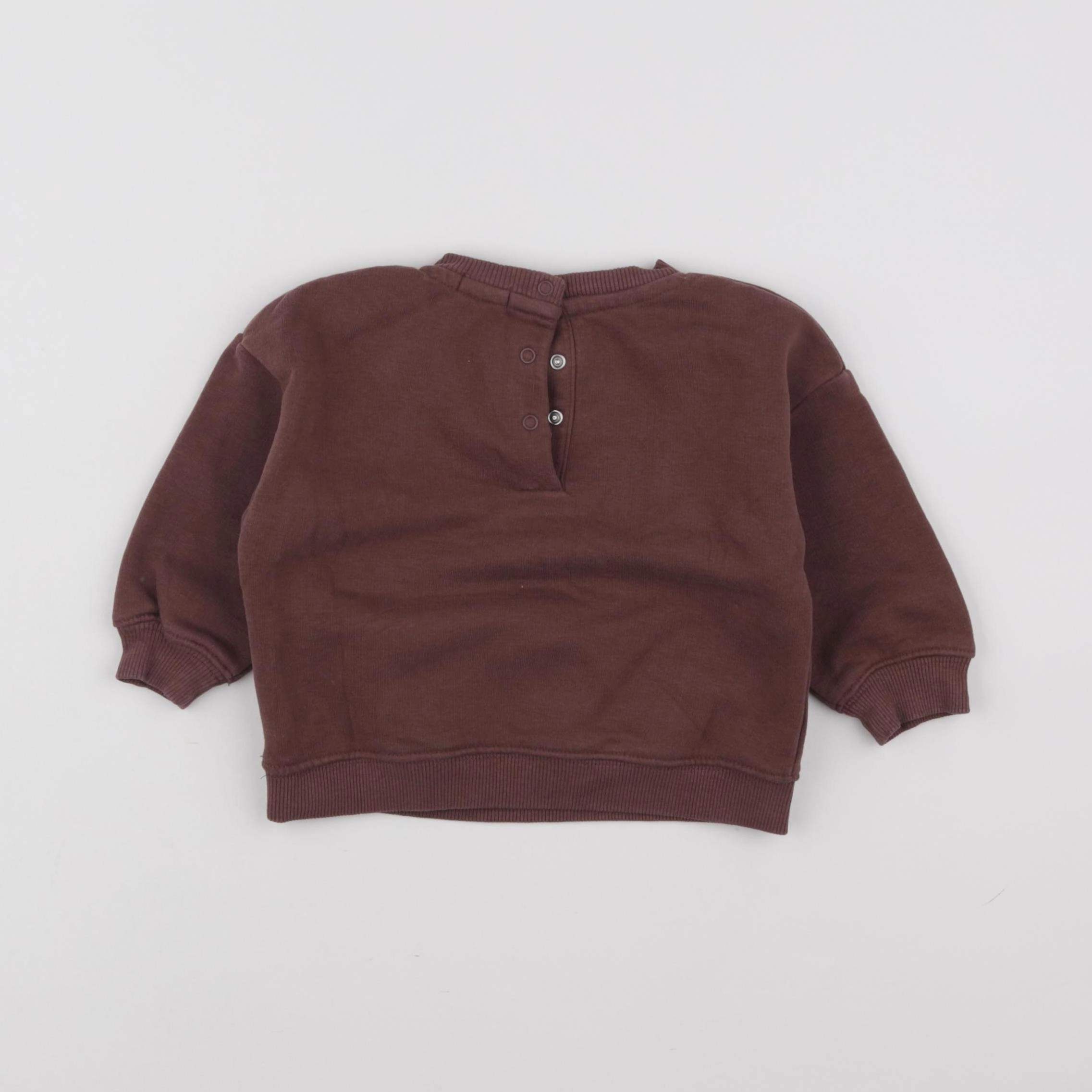 Vertbaudet - sweat marron - 12 mois