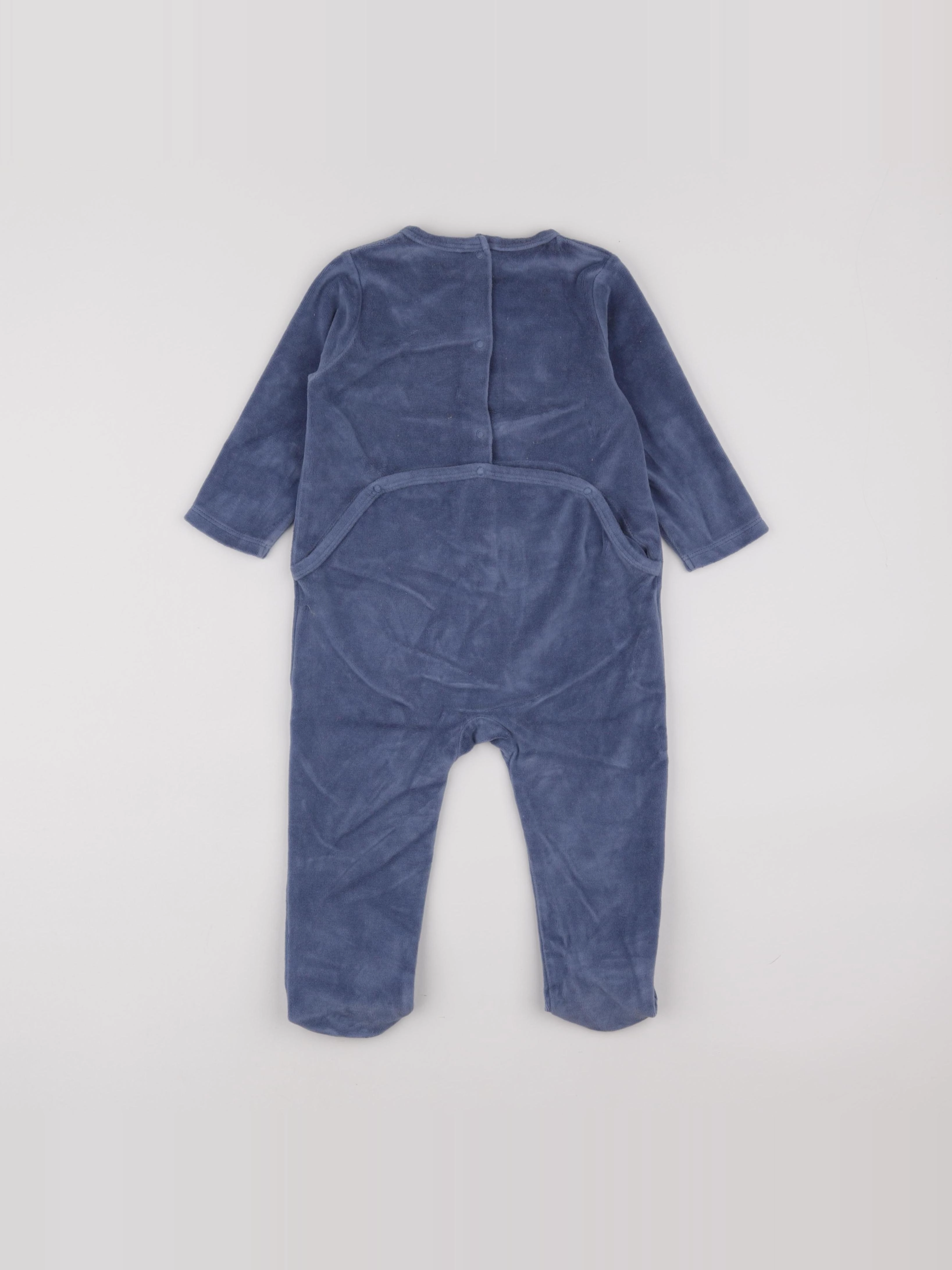 Vertbaudet - pyjama velours bleu - 2 ans