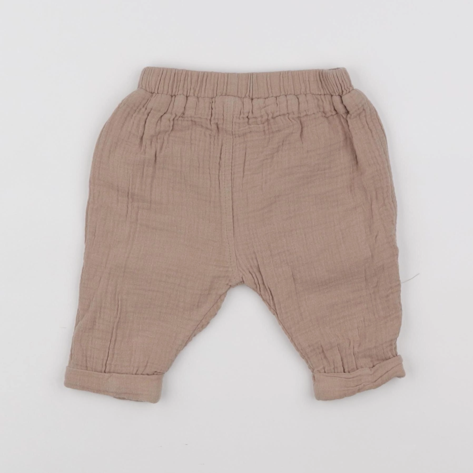 Vertbaudet - pantalon beige - 9 mois