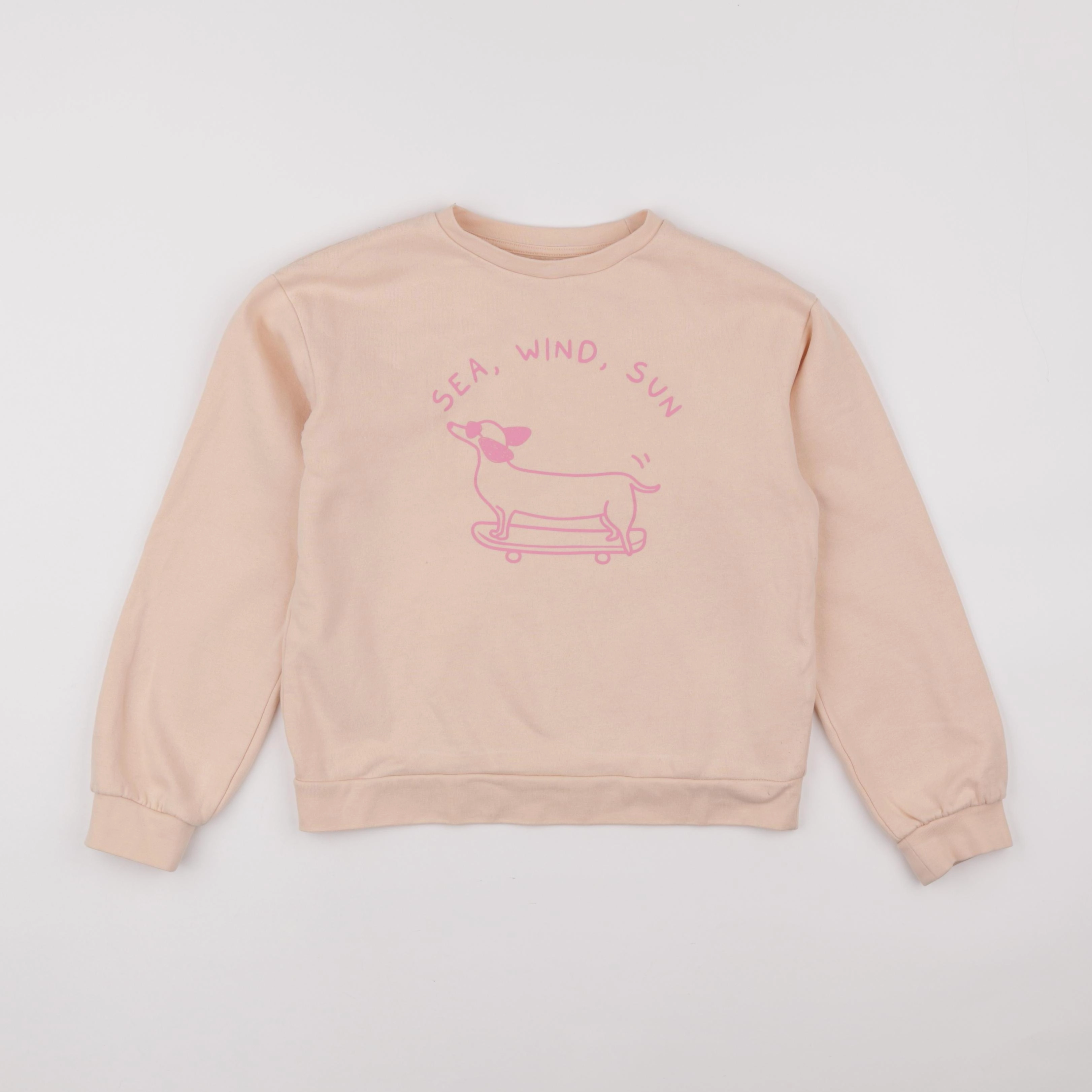 Vertbaudet - sweat orange - 10 ans