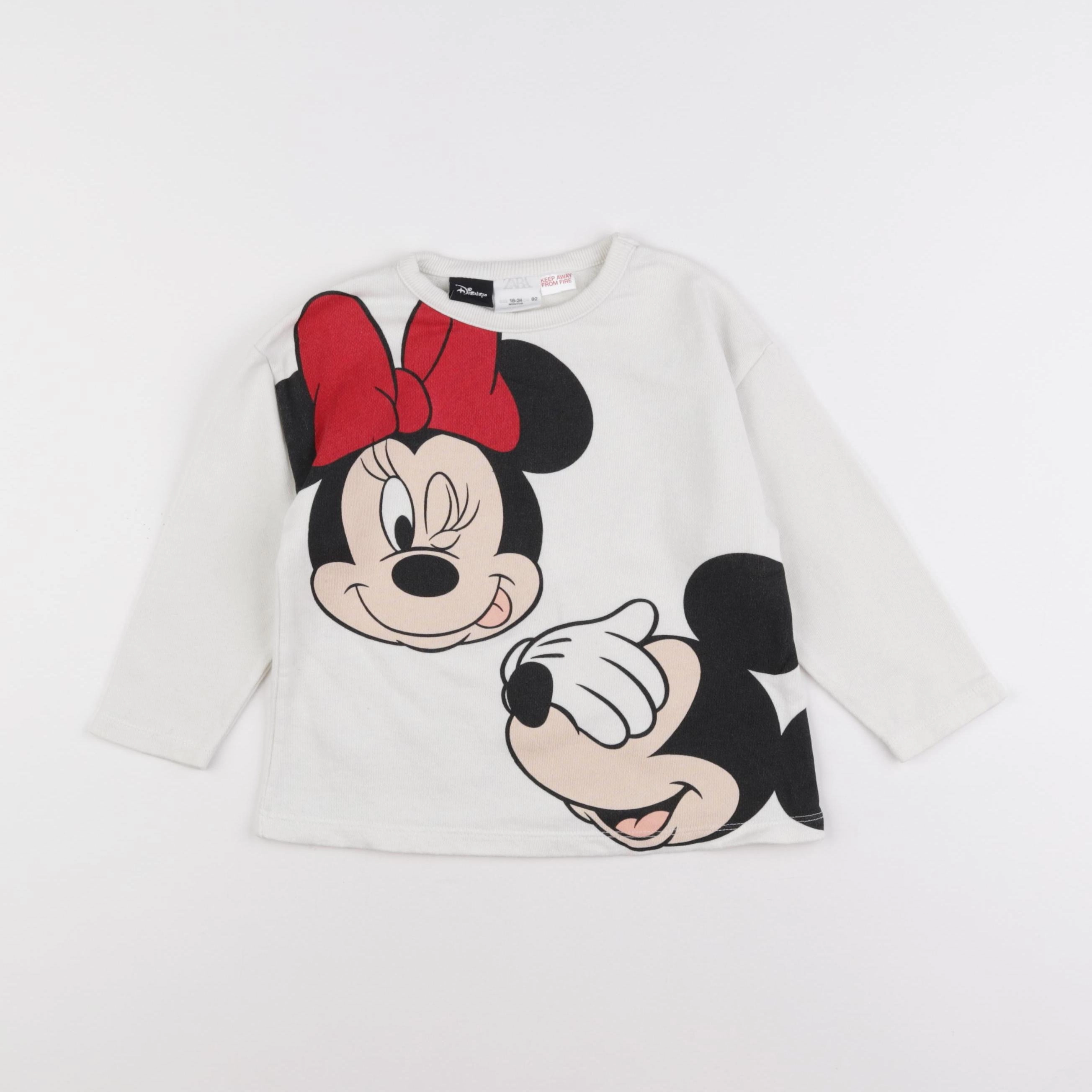 Zara - sweat blanc - 18/24 mois