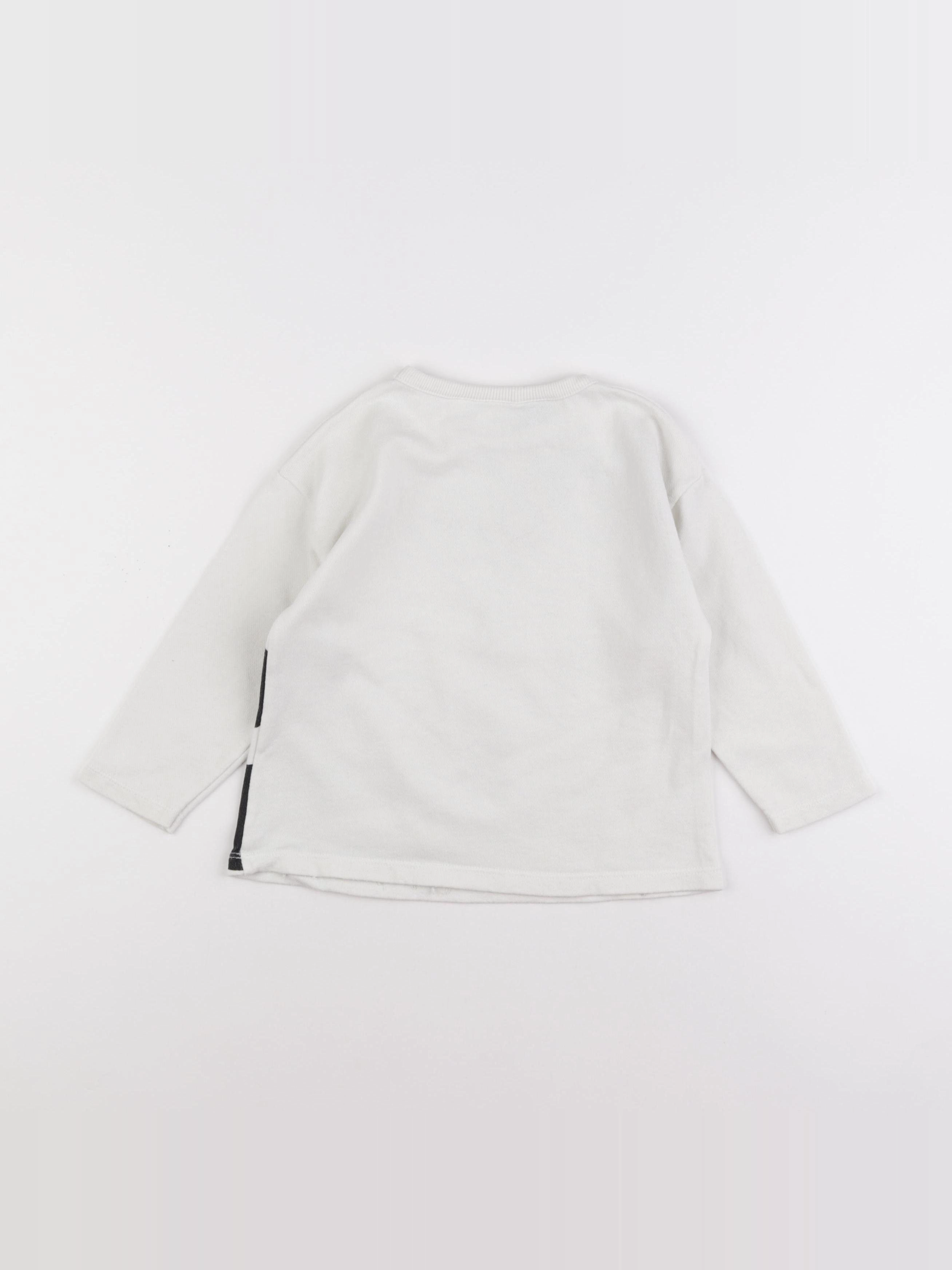 Zara - sweat blanc - 18/24 mois