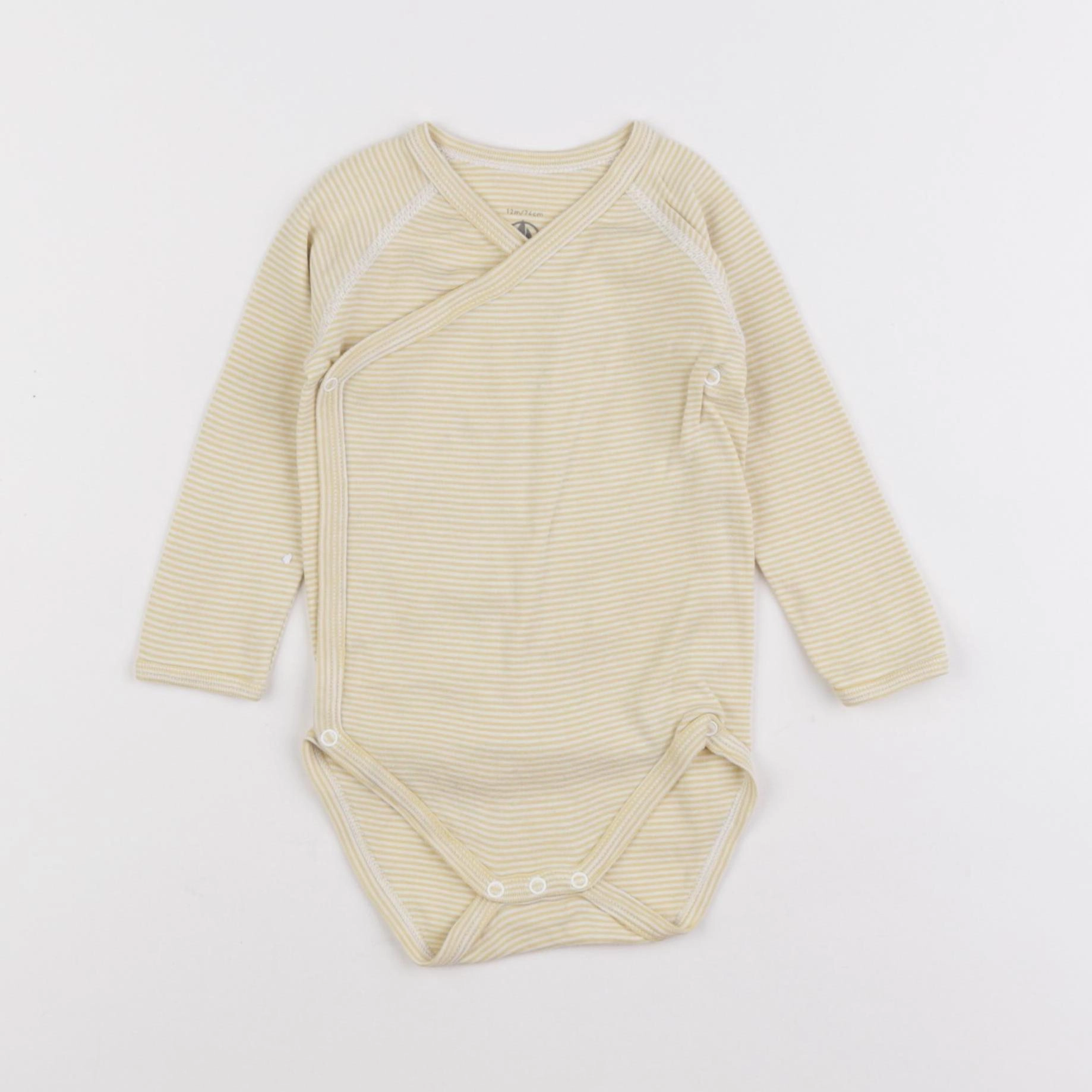 Petit Bateau - body jaune - 12 mois