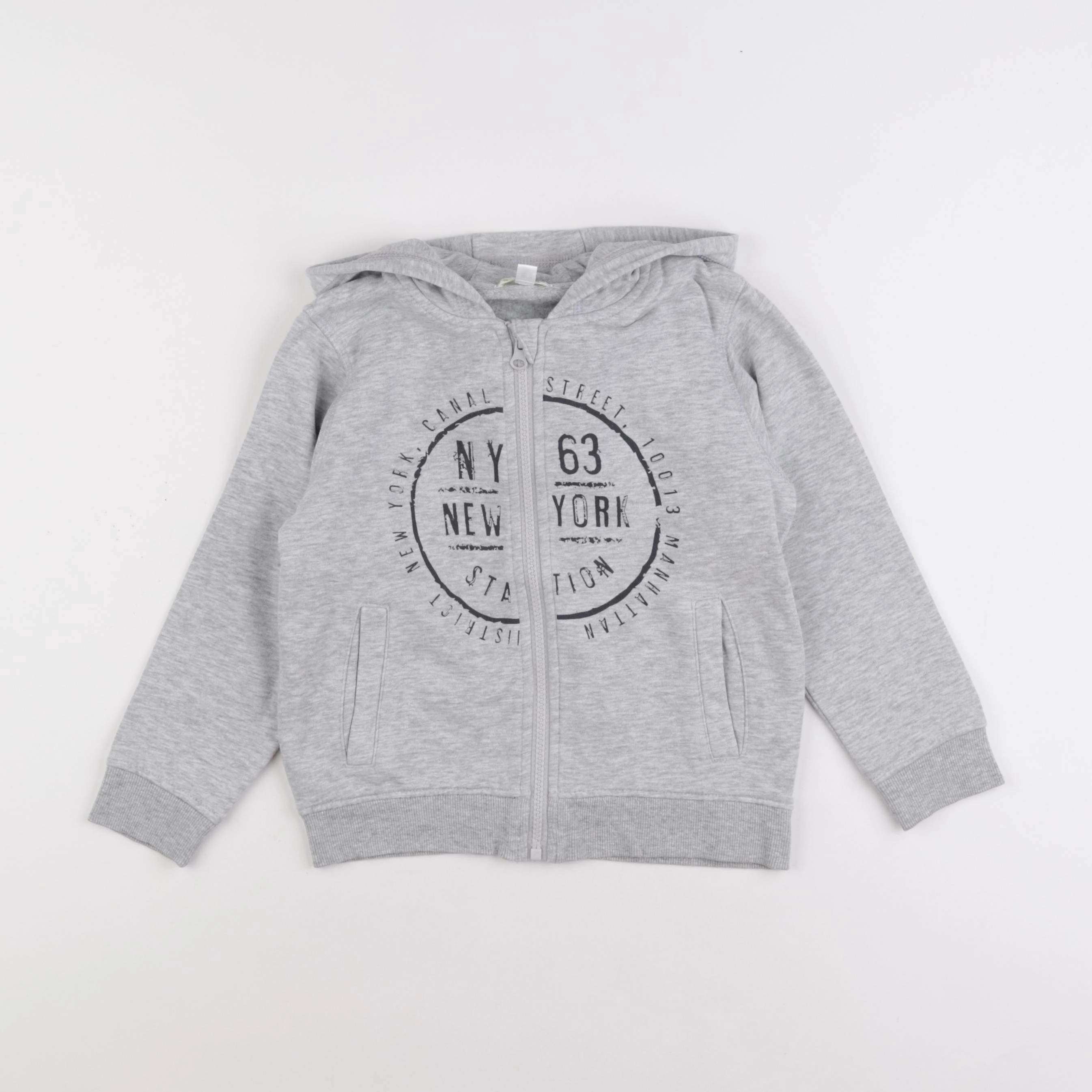 Vertbaudet - sweat gris - 6 ans