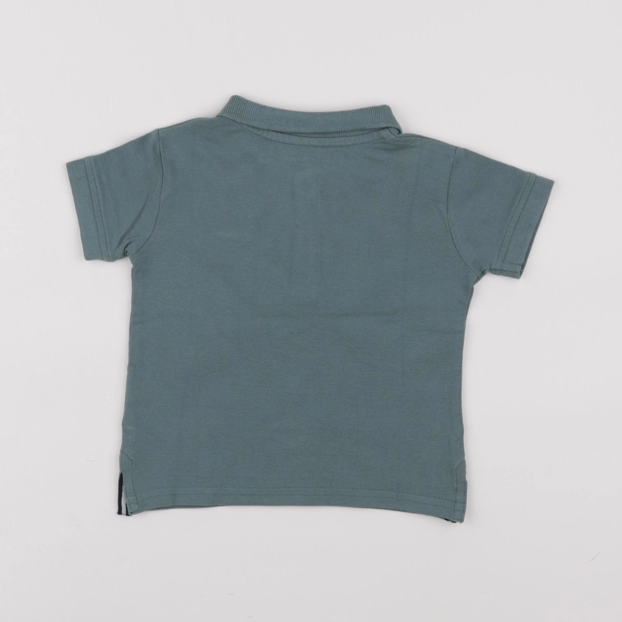 Vertbaudet - polo vert - 2 ans