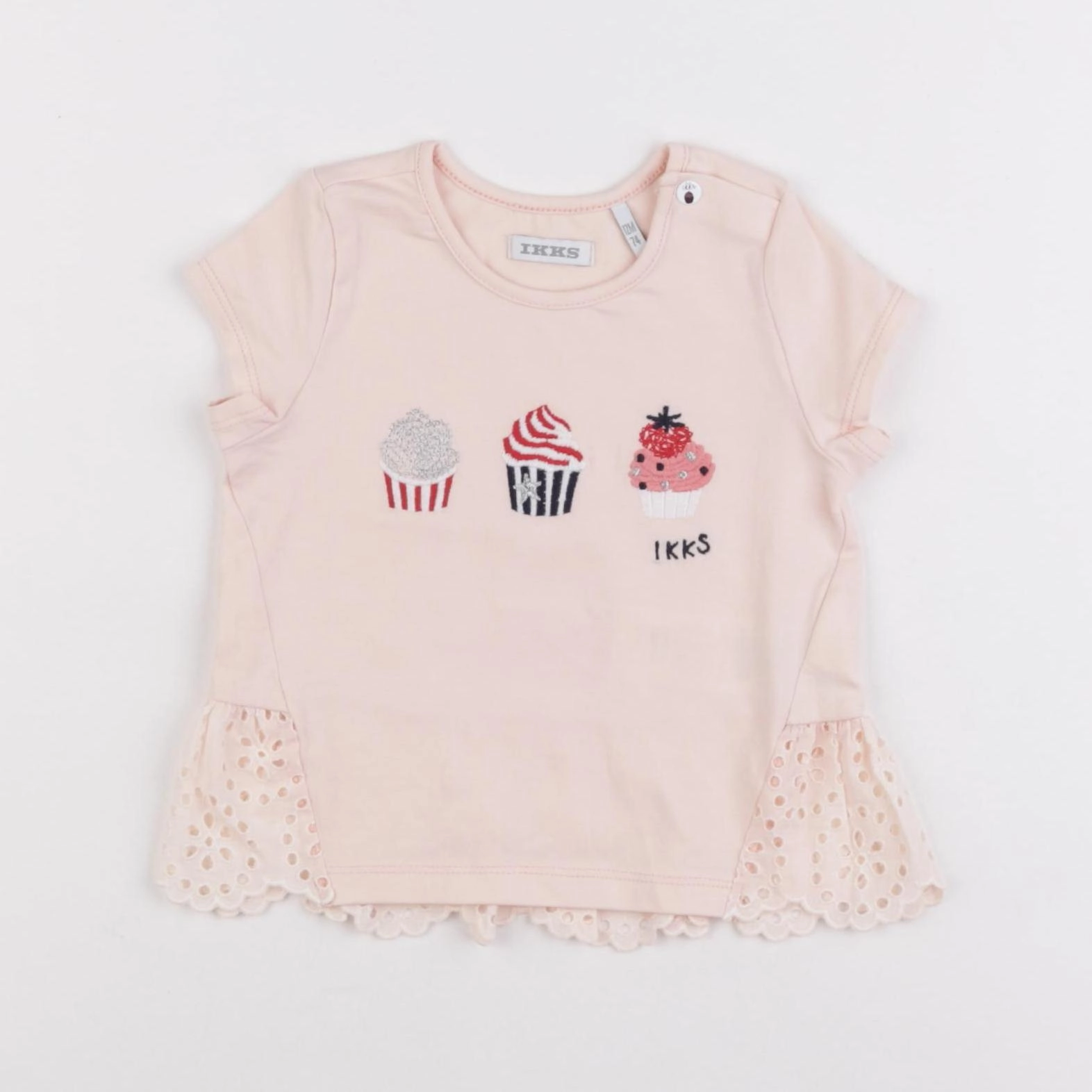 IKKS - tee-shirt rose - 12 mois