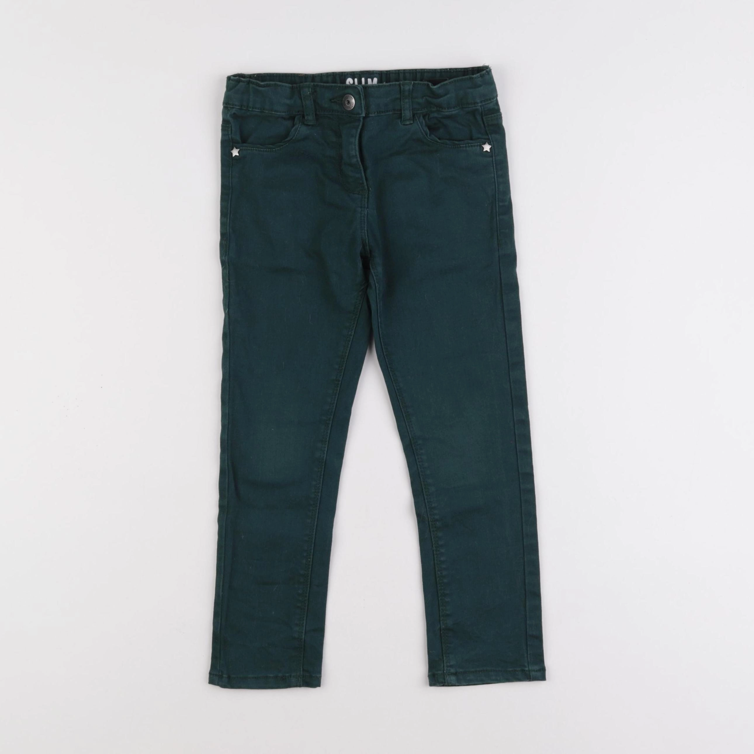 Vertbaudet - pantalon vert - 4 ans