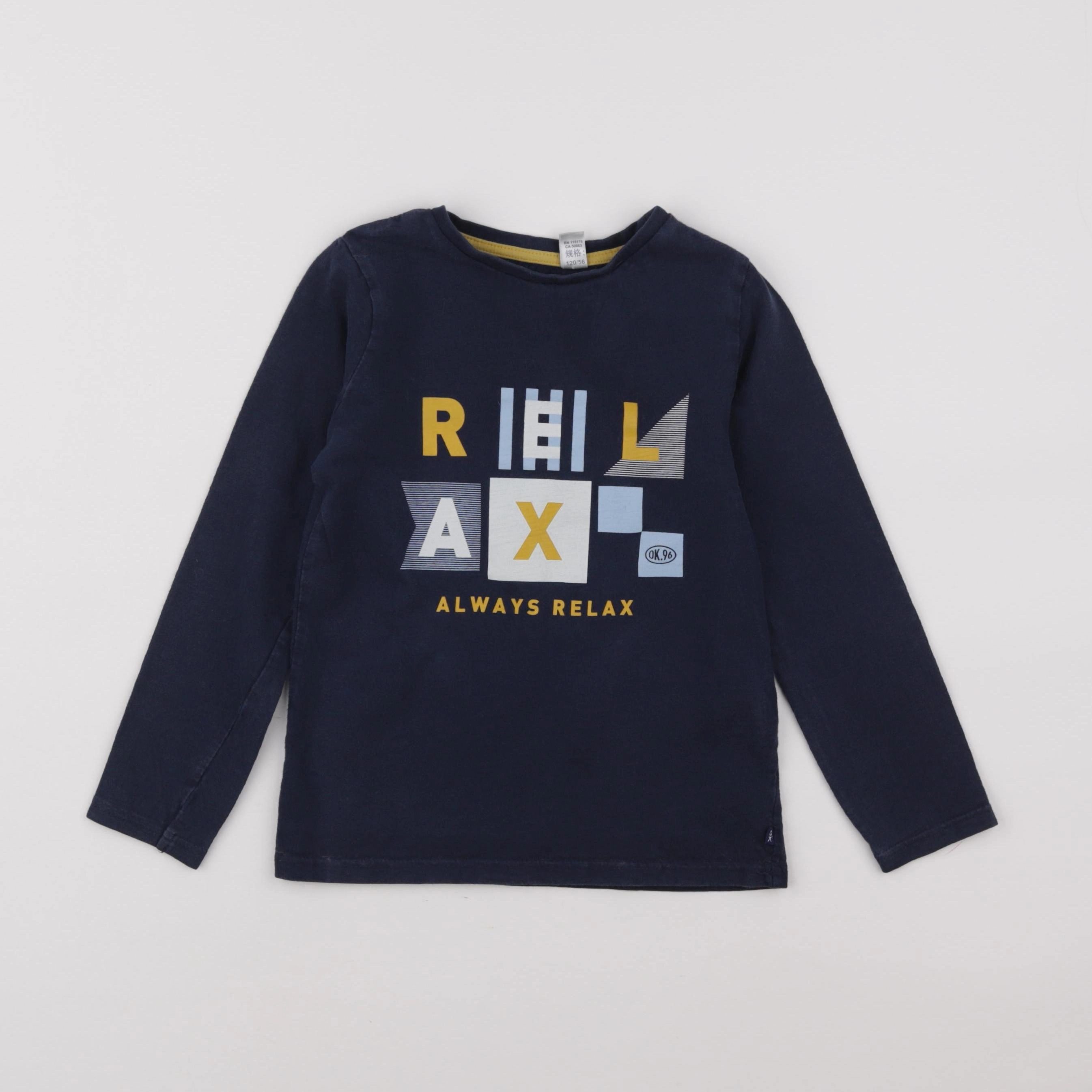 Okaidi - tee-shirt bleu - 6 ans