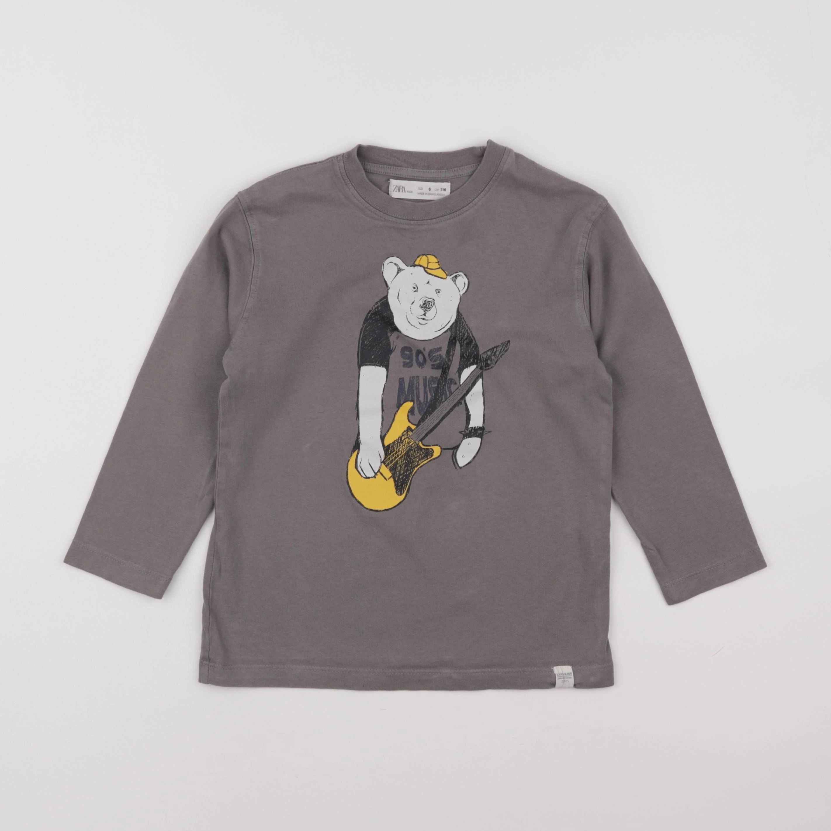 Zara - tee-shirt gris - 6 ans