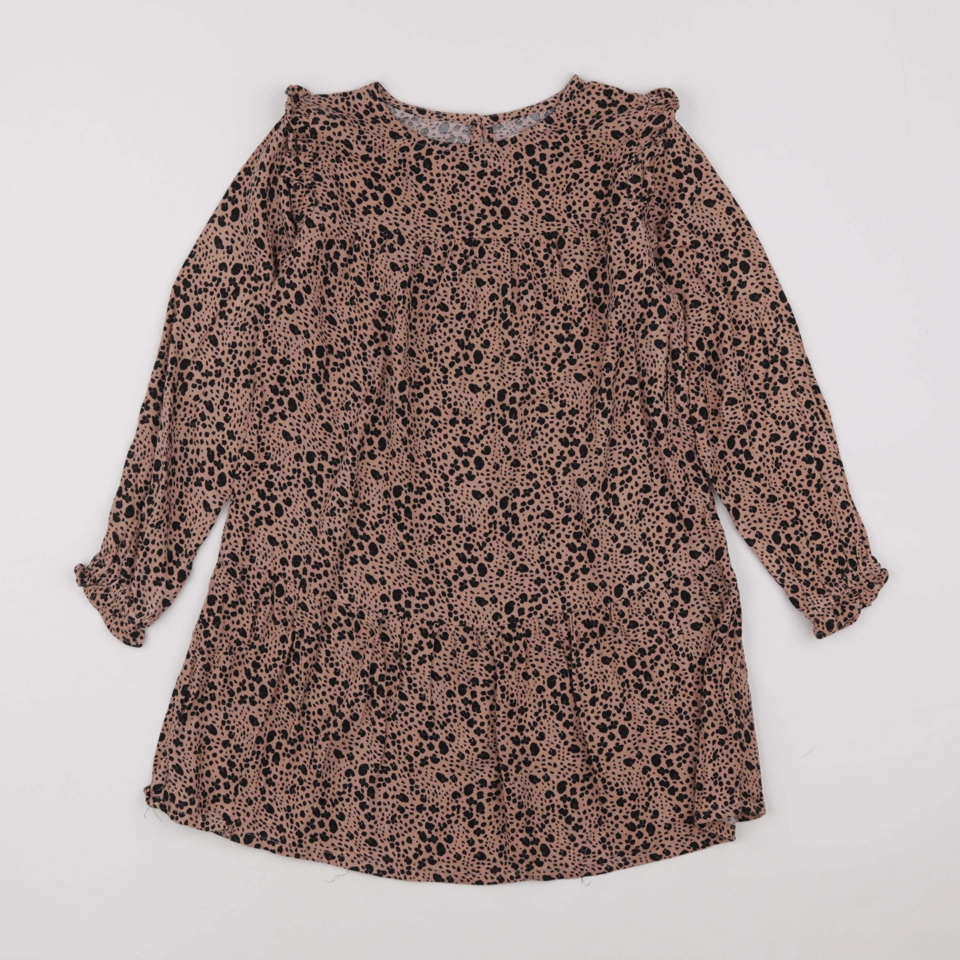 Vertbaudet - robe marron, noir - 8 ans