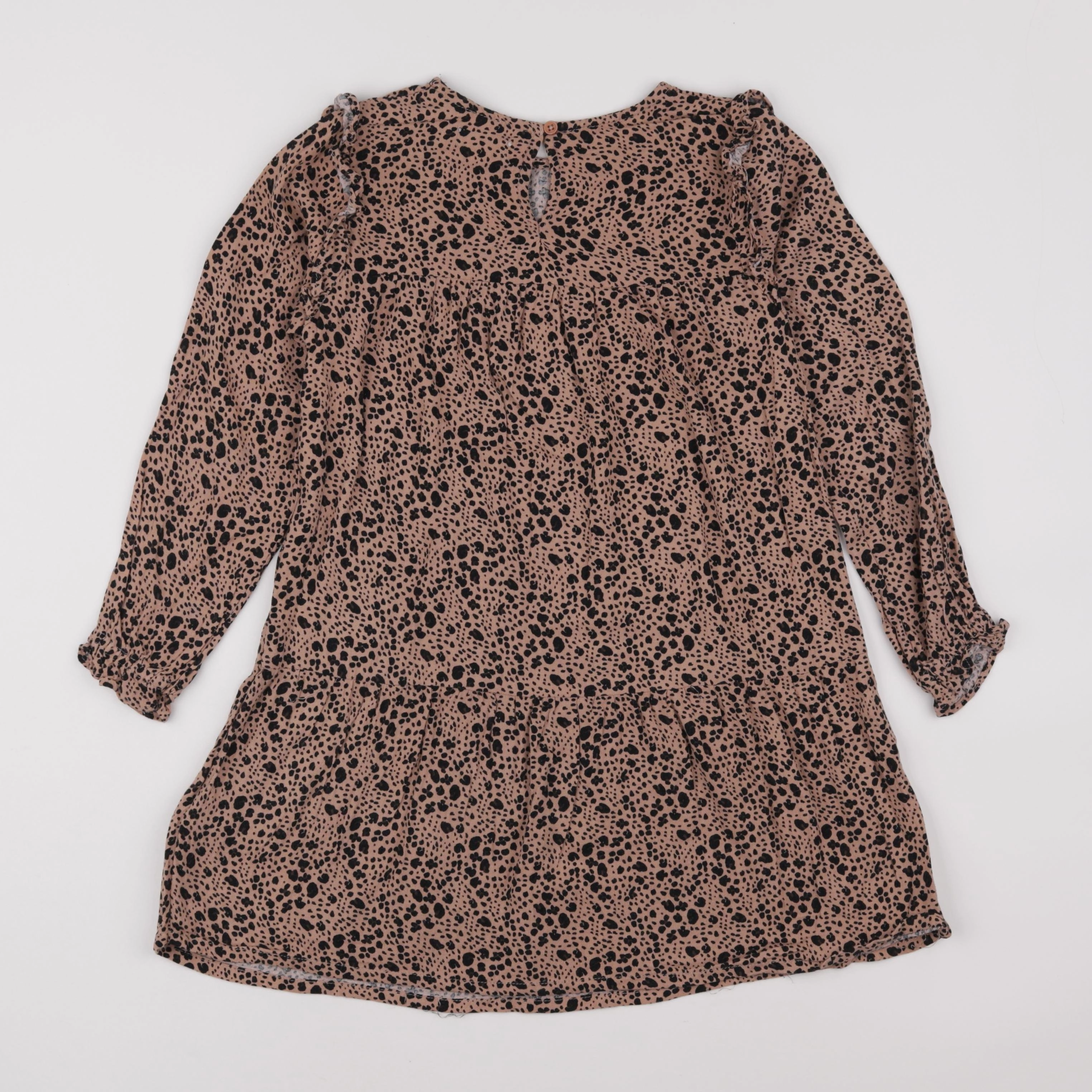Vertbaudet - robe marron, noir - 8 ans