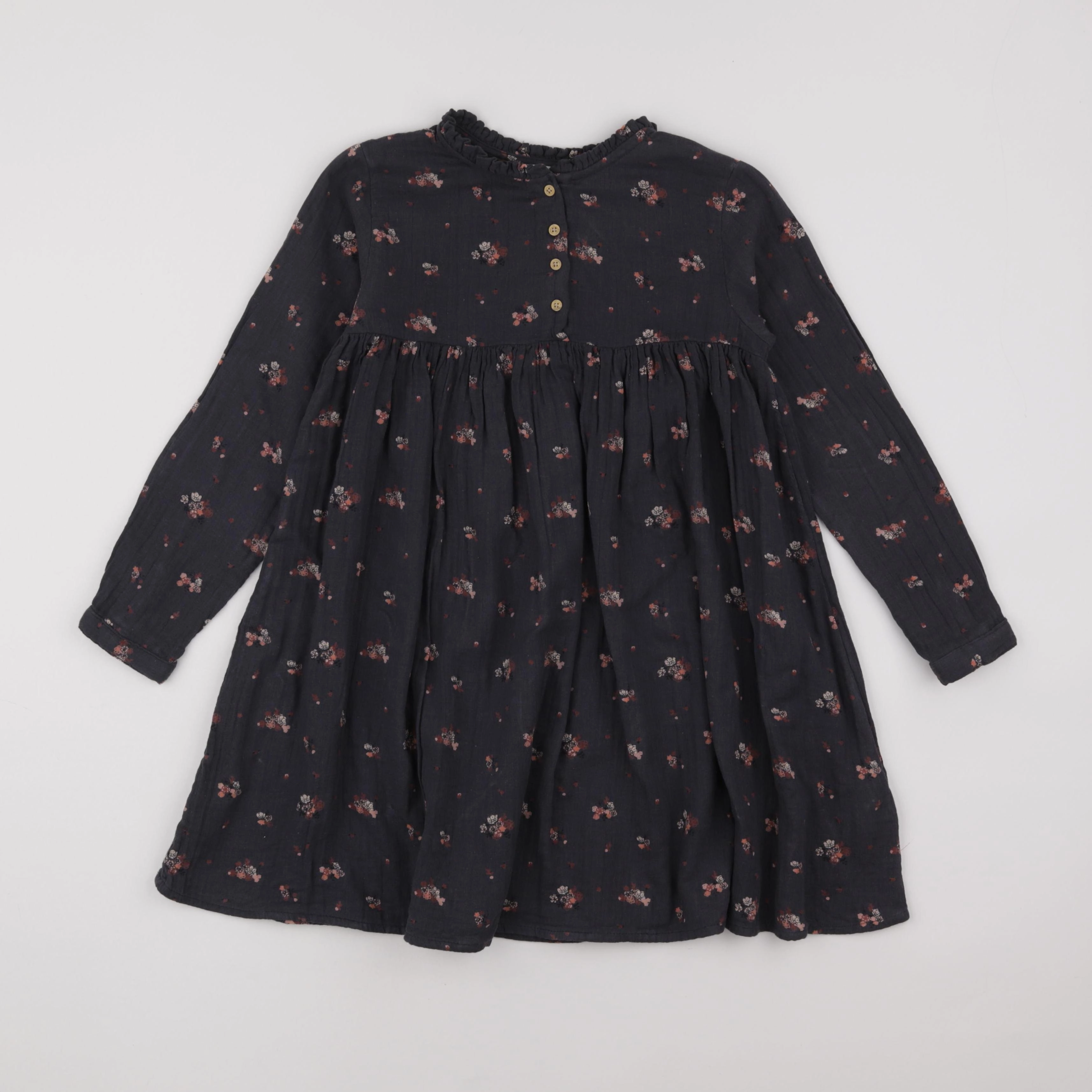 Vertbaudet - robe gris - 8 ans