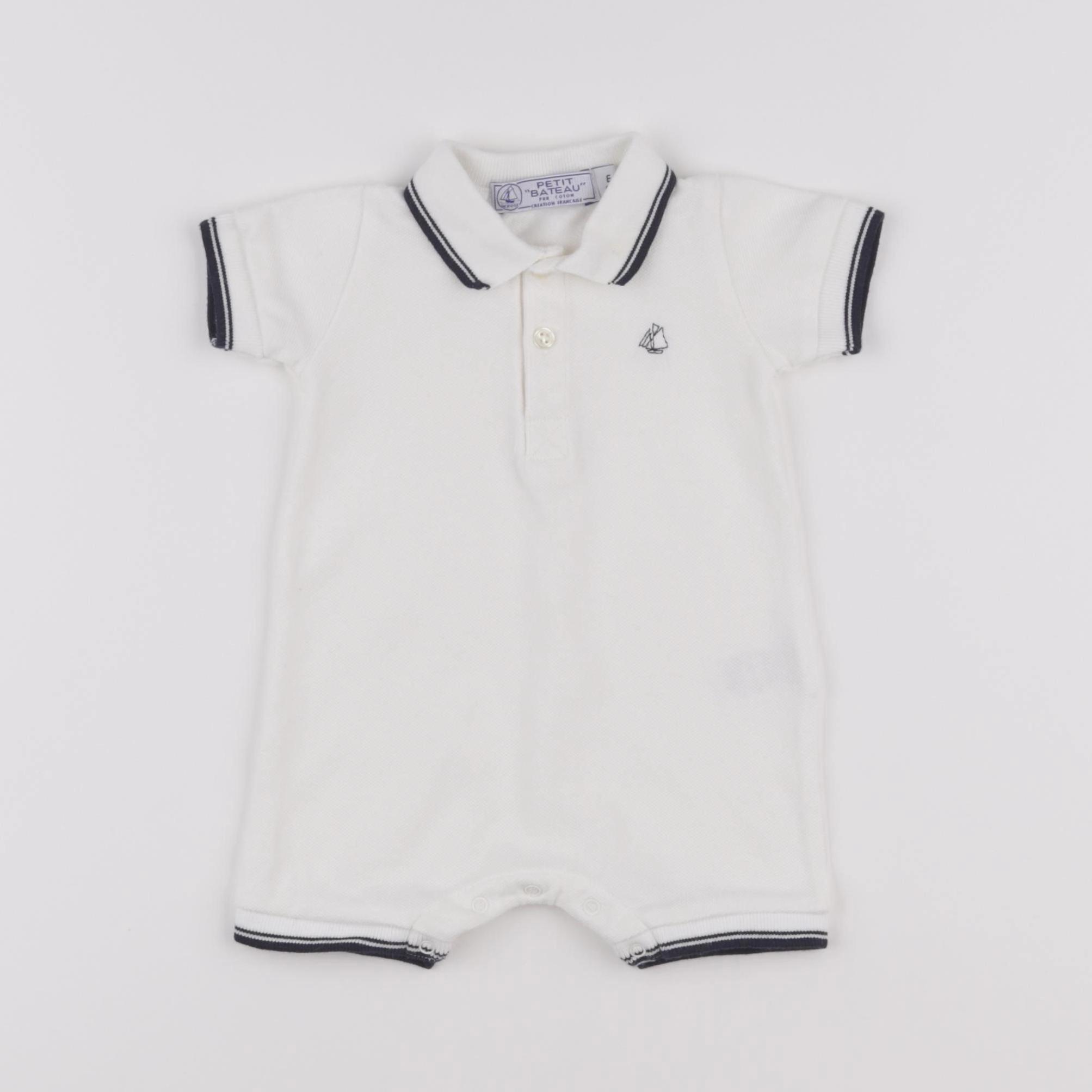 Petit Bateau - combinaison blanc - 3 mois