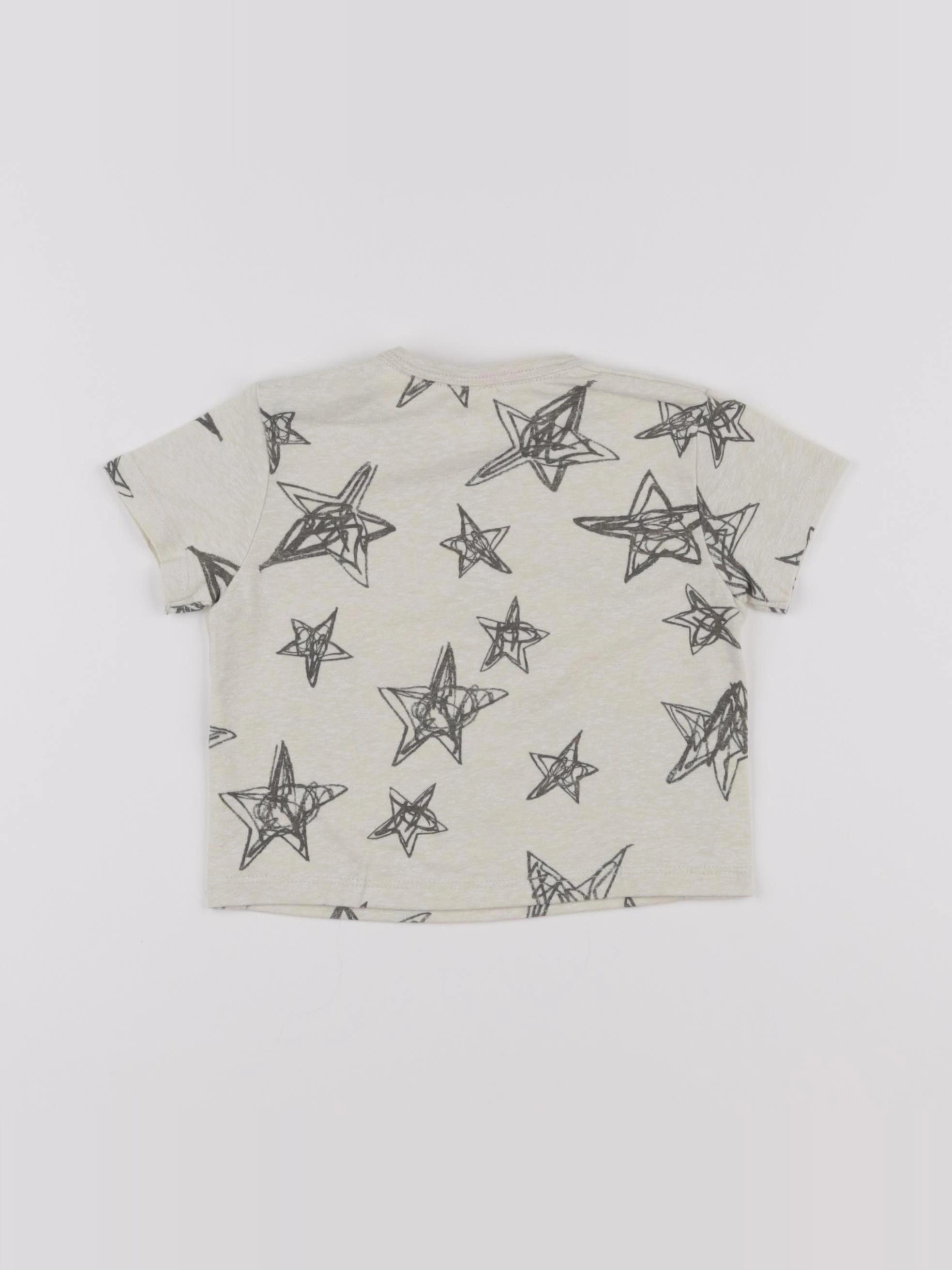 Zara - tee-shirt beige - 3/6 mois