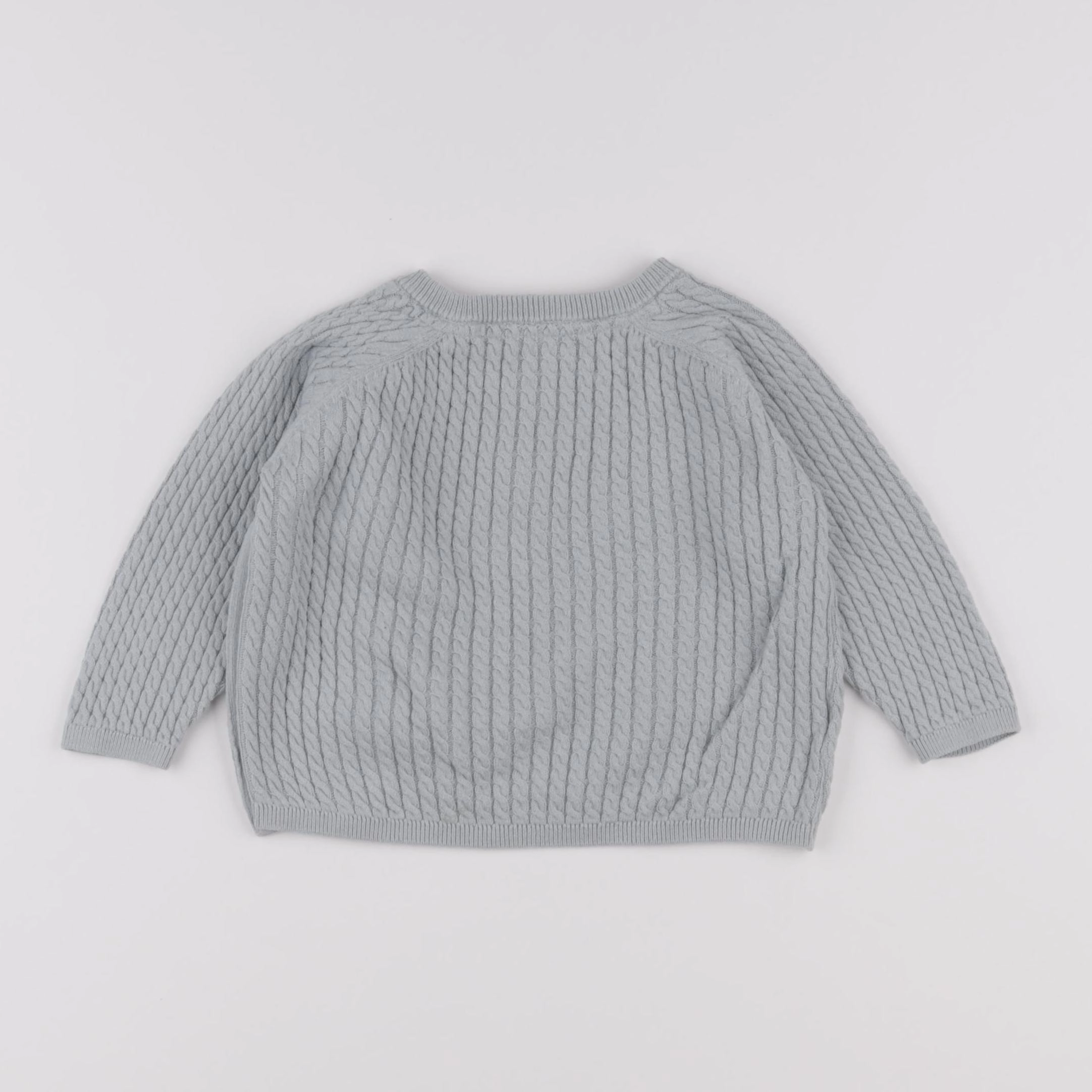 H&M - pull bleu - 3/6 mois
