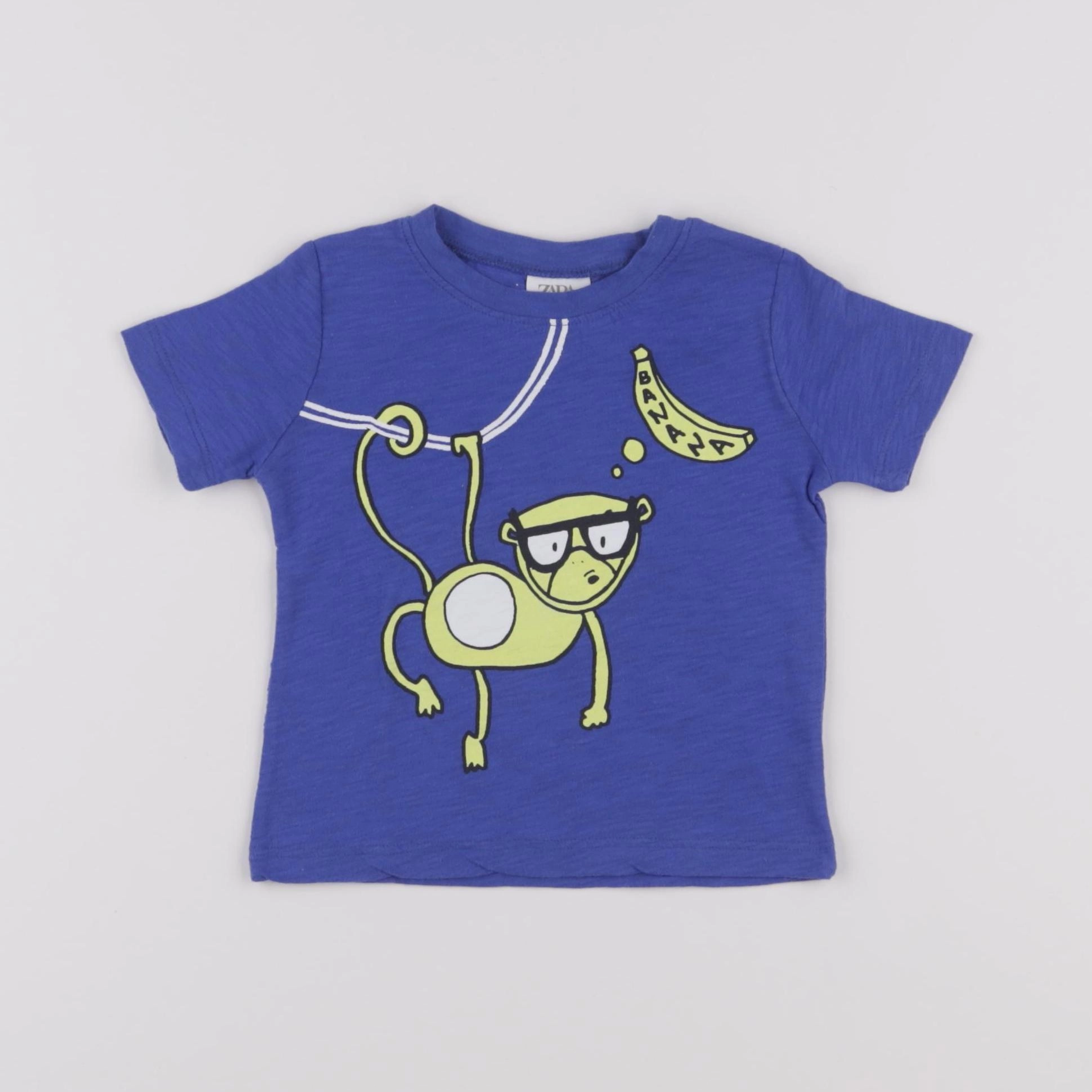 Zara - tee-shirt bleu, jaune - 3/6 mois