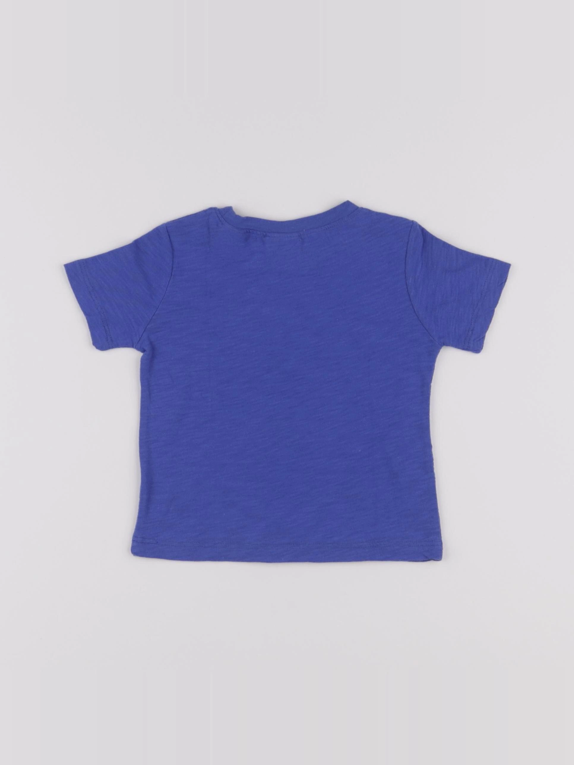 Zara - tee-shirt bleu, jaune - 3/6 mois