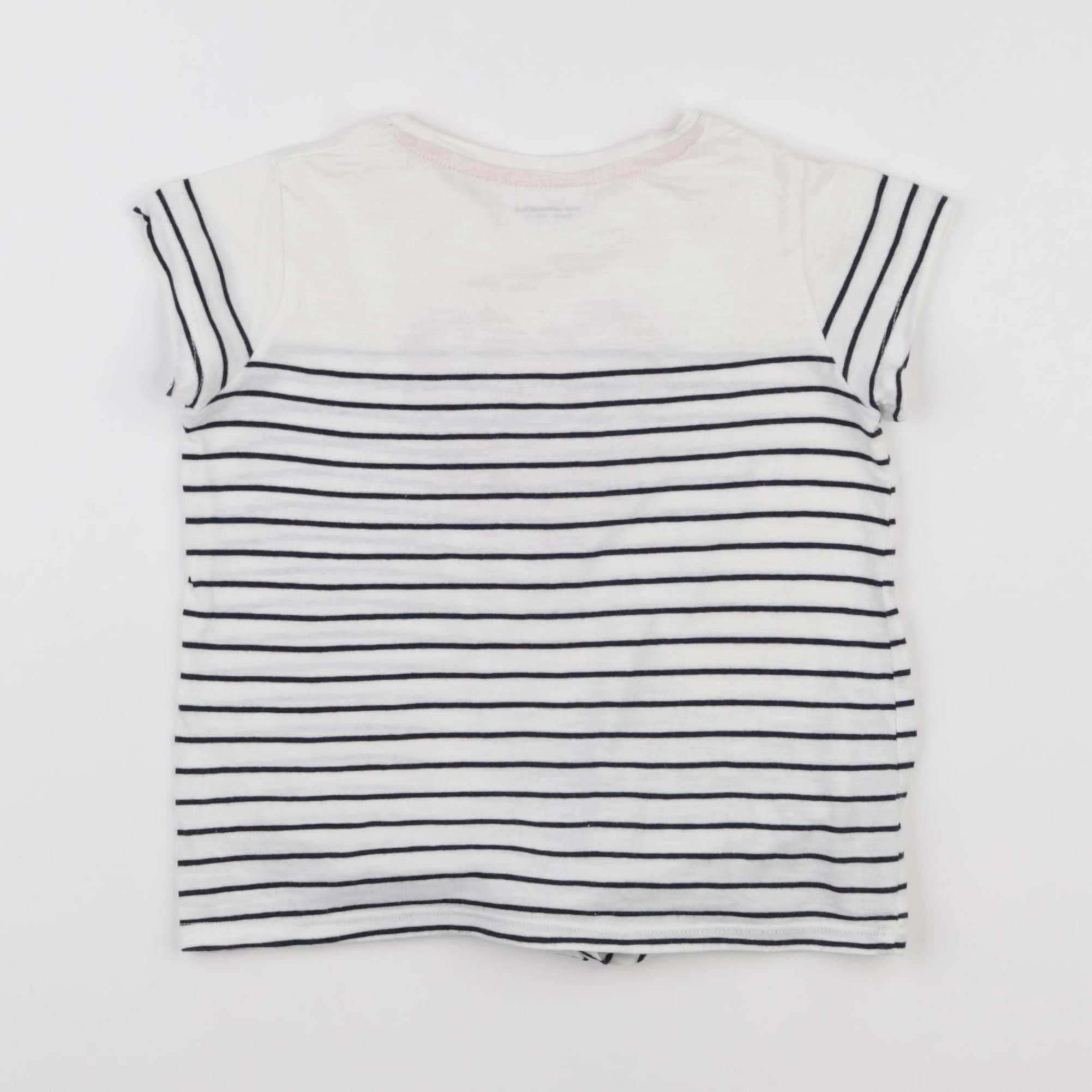 Vertbaudet - tee-shirt blanc, bleu, rouge - 5 ans