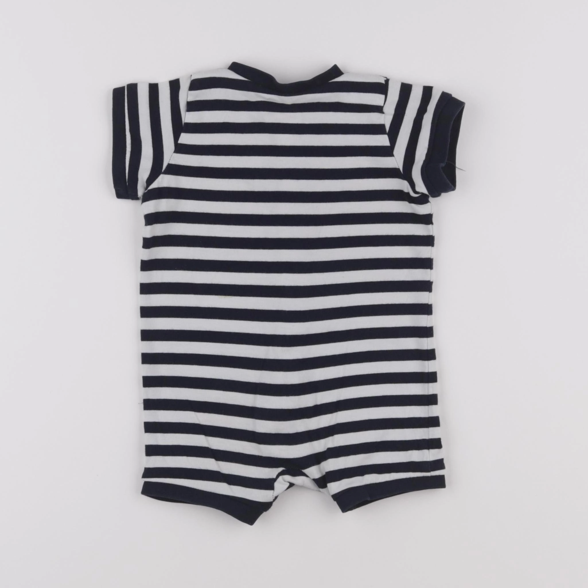 H&M - pyjama coton bleu, blanc - 1/3 mois