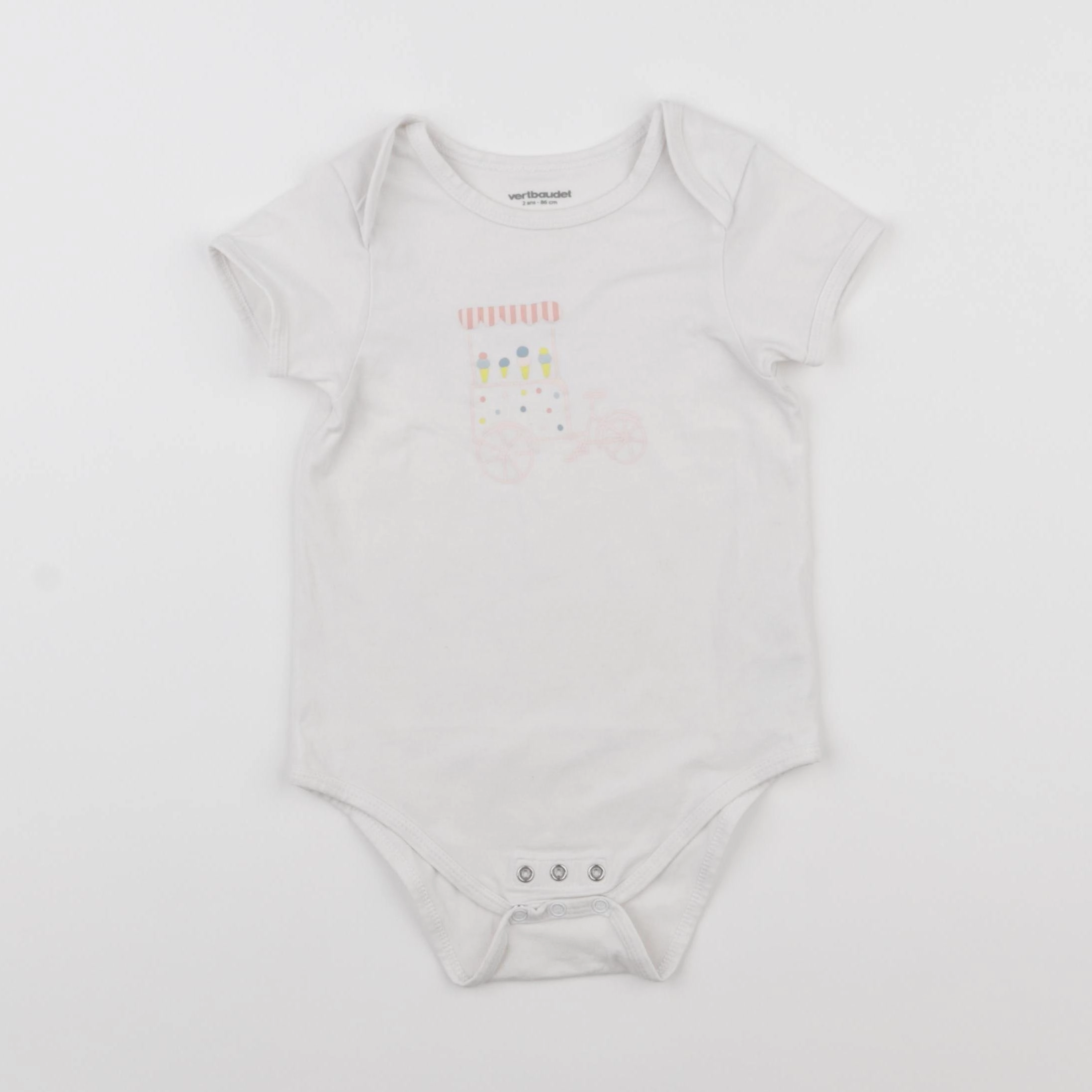 Vertbaudet - body blanc - 2 ans