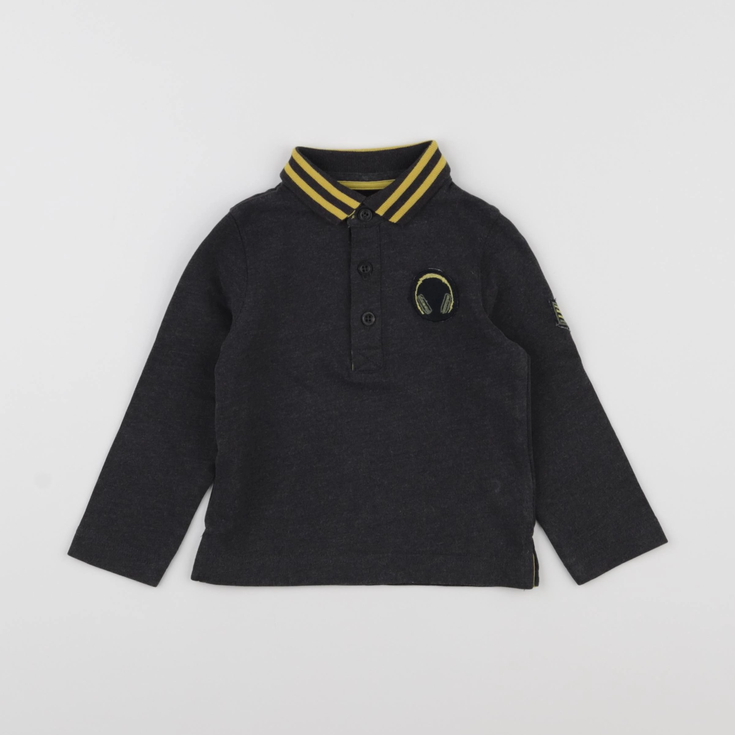 Vertbaudet - polo gris - 2 ans