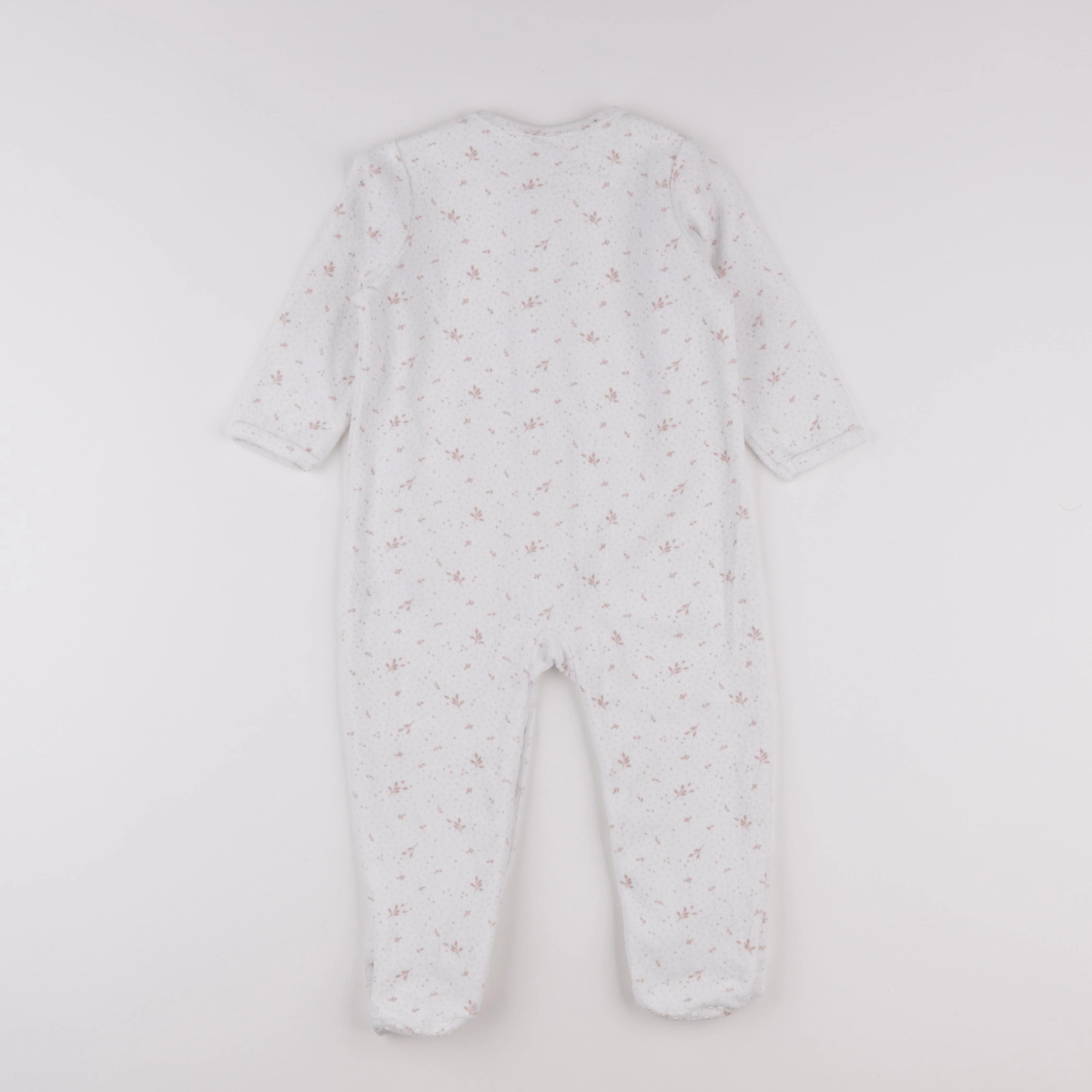 Vertbaudet - pyjama velours blanc - 2 ans