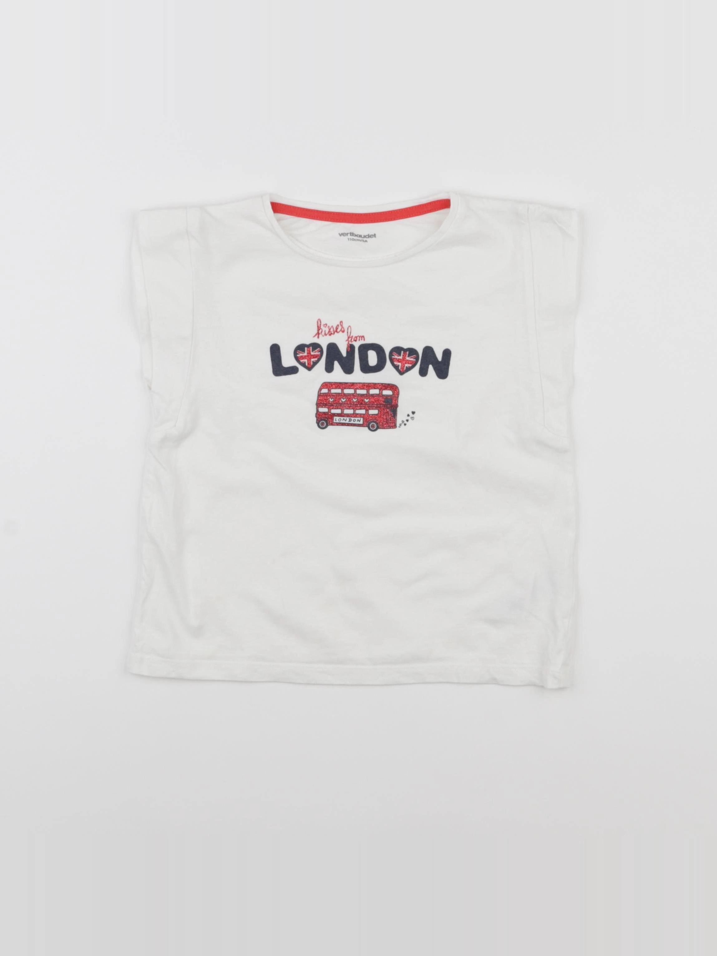 Vertbaudet - tee-shirt blanc - 5 ans