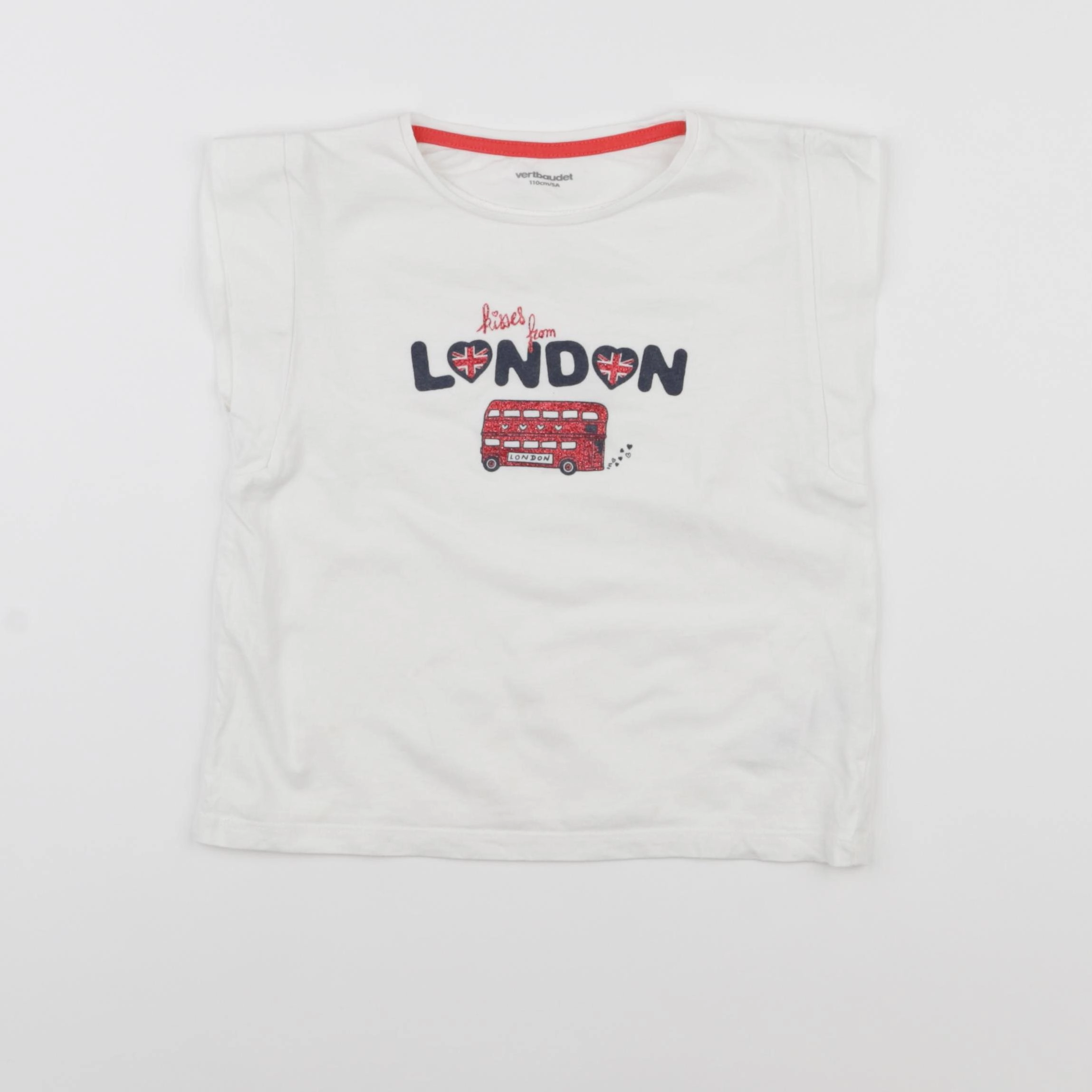 Vertbaudet - tee-shirt blanc - 5 ans