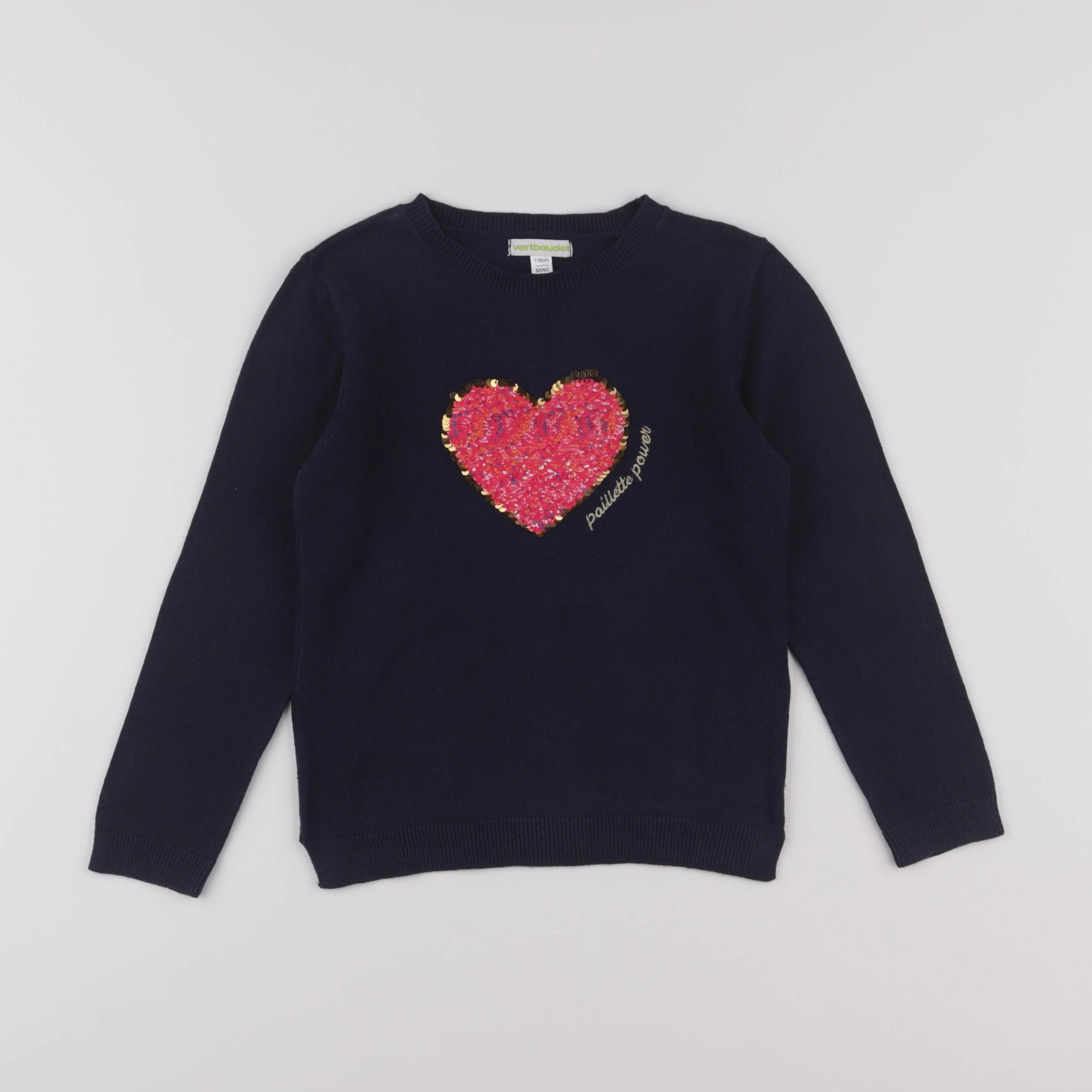 Vertbaudet - pull bleu - 6 ans