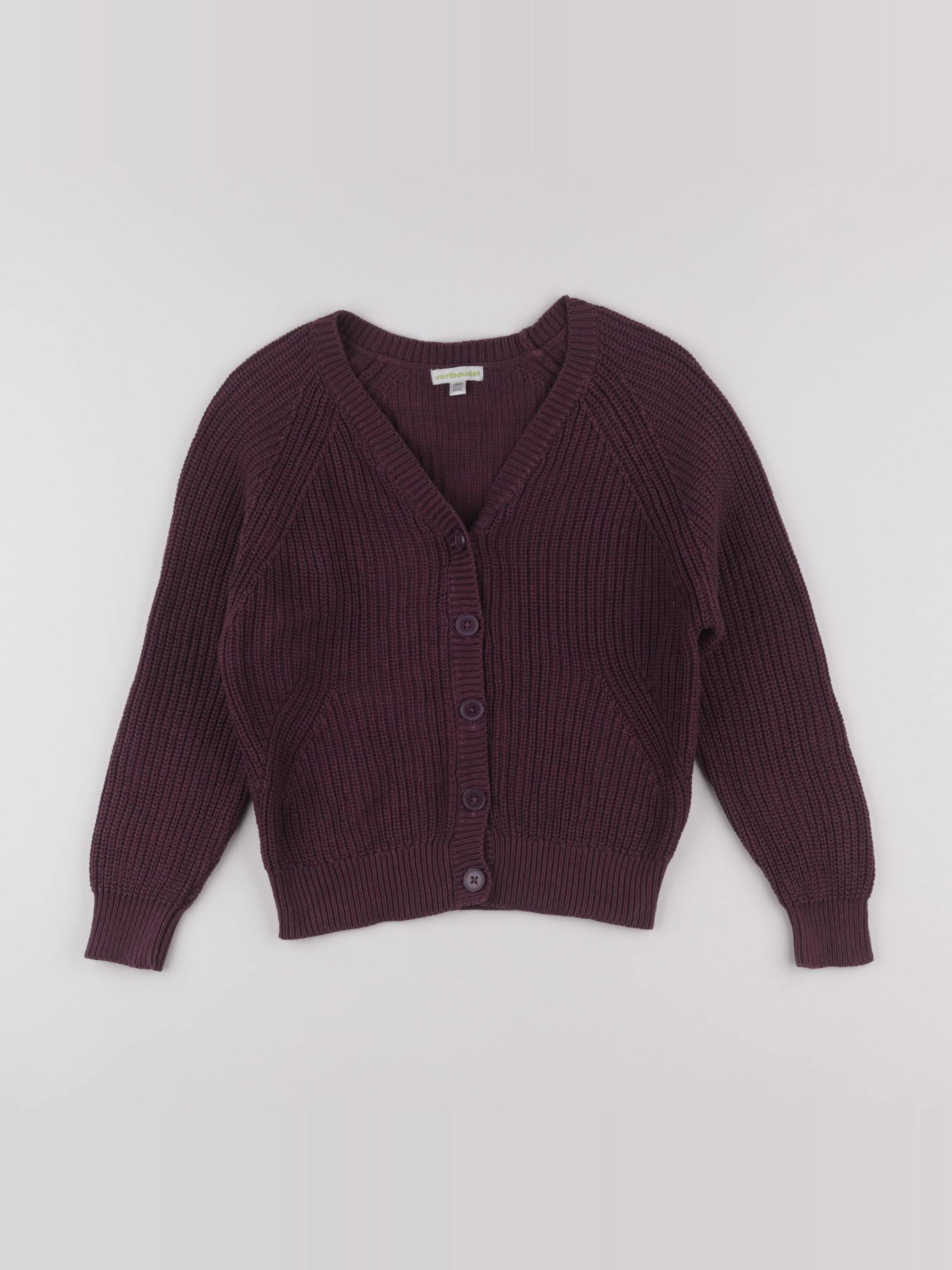 Vertbaudet - gilet violet - 8 ans