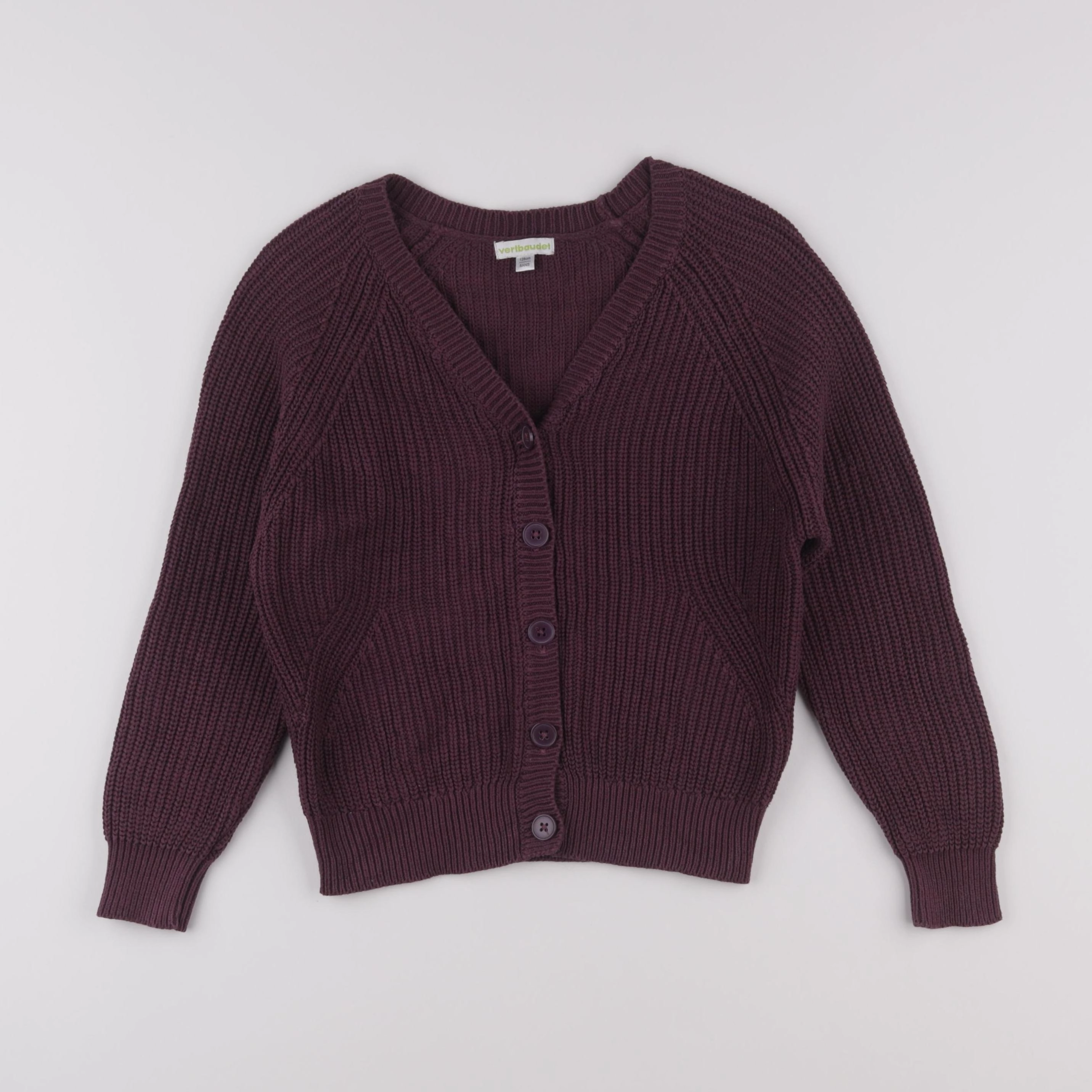 Vertbaudet - gilet violet - 8 ans