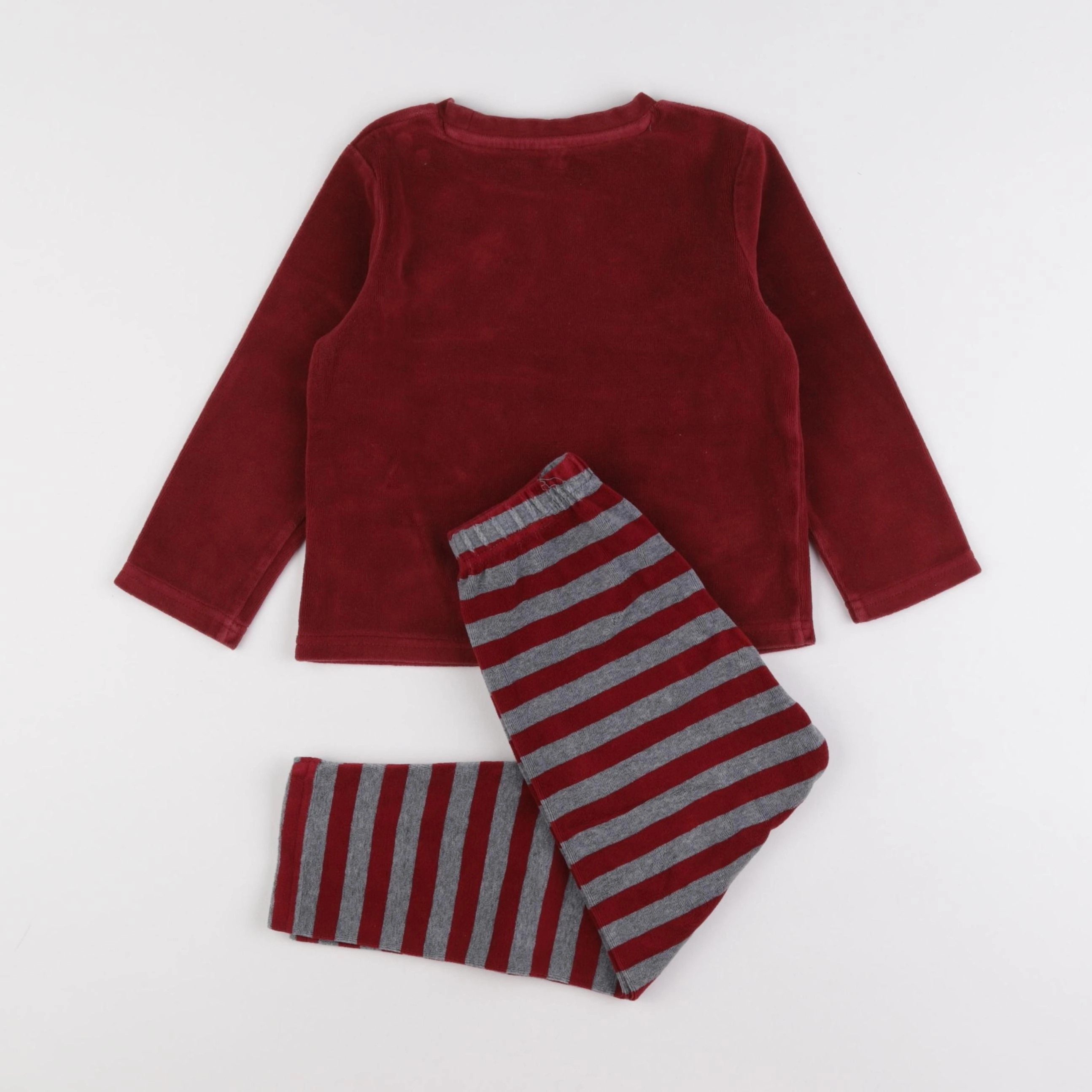 Vertbaudet - pyjama velours rouge - 4 ans