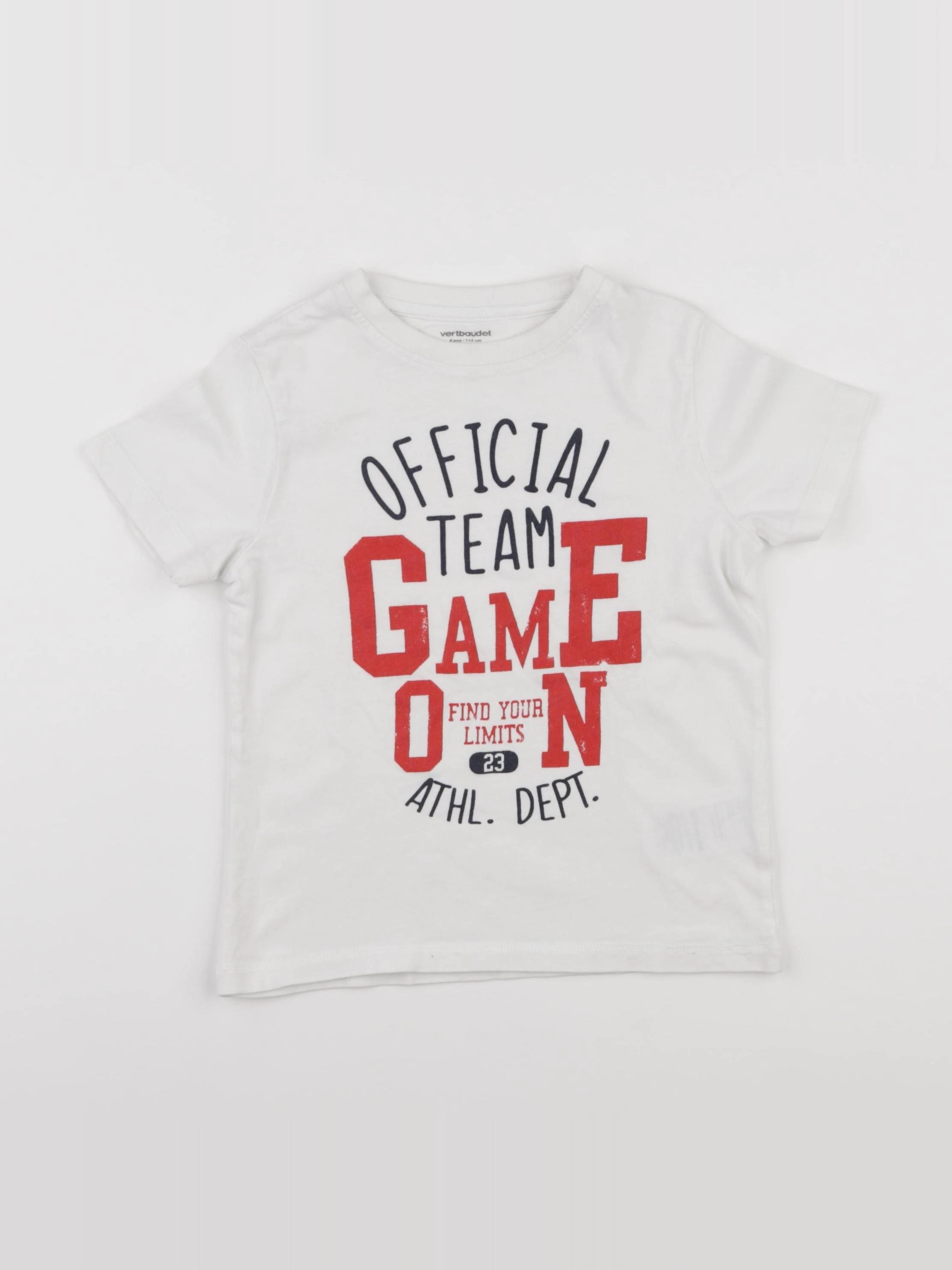 Vertbaudet - tee-shirt blanc - 6 ans