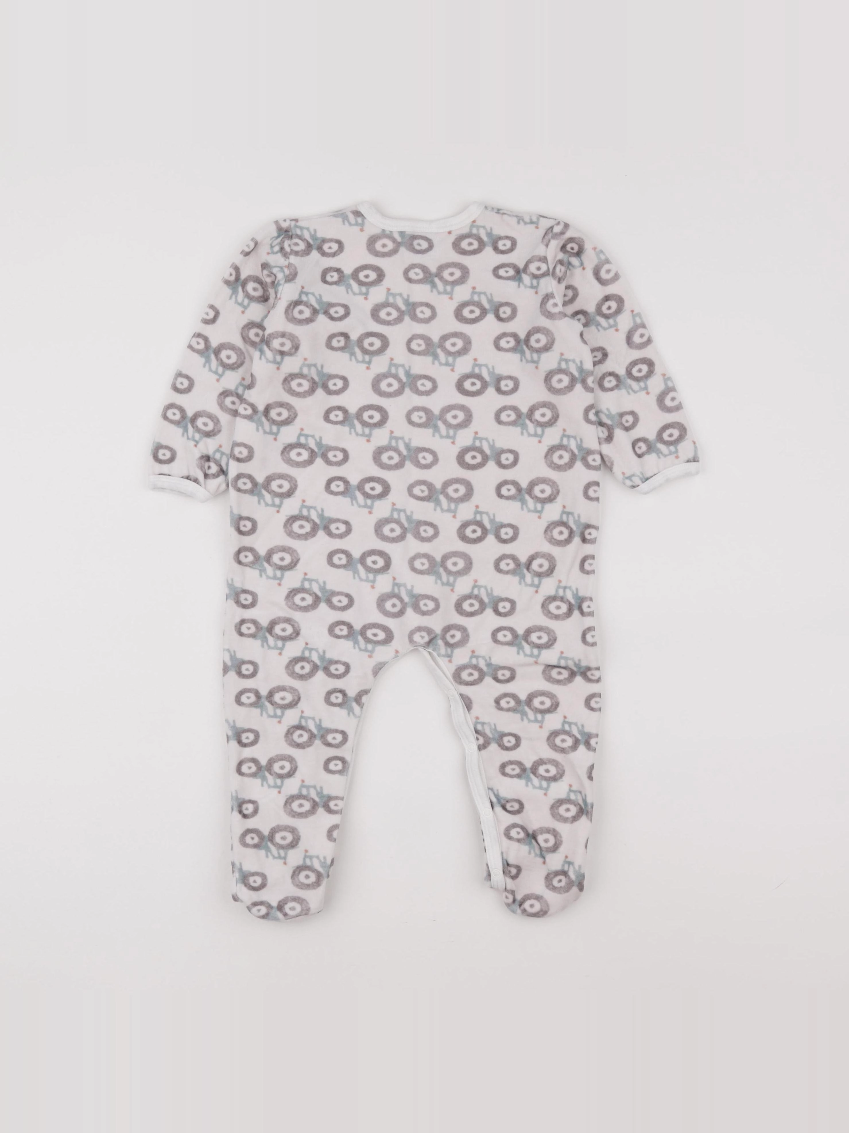 Petit Bateau - pyjama velours gris - 24 mois