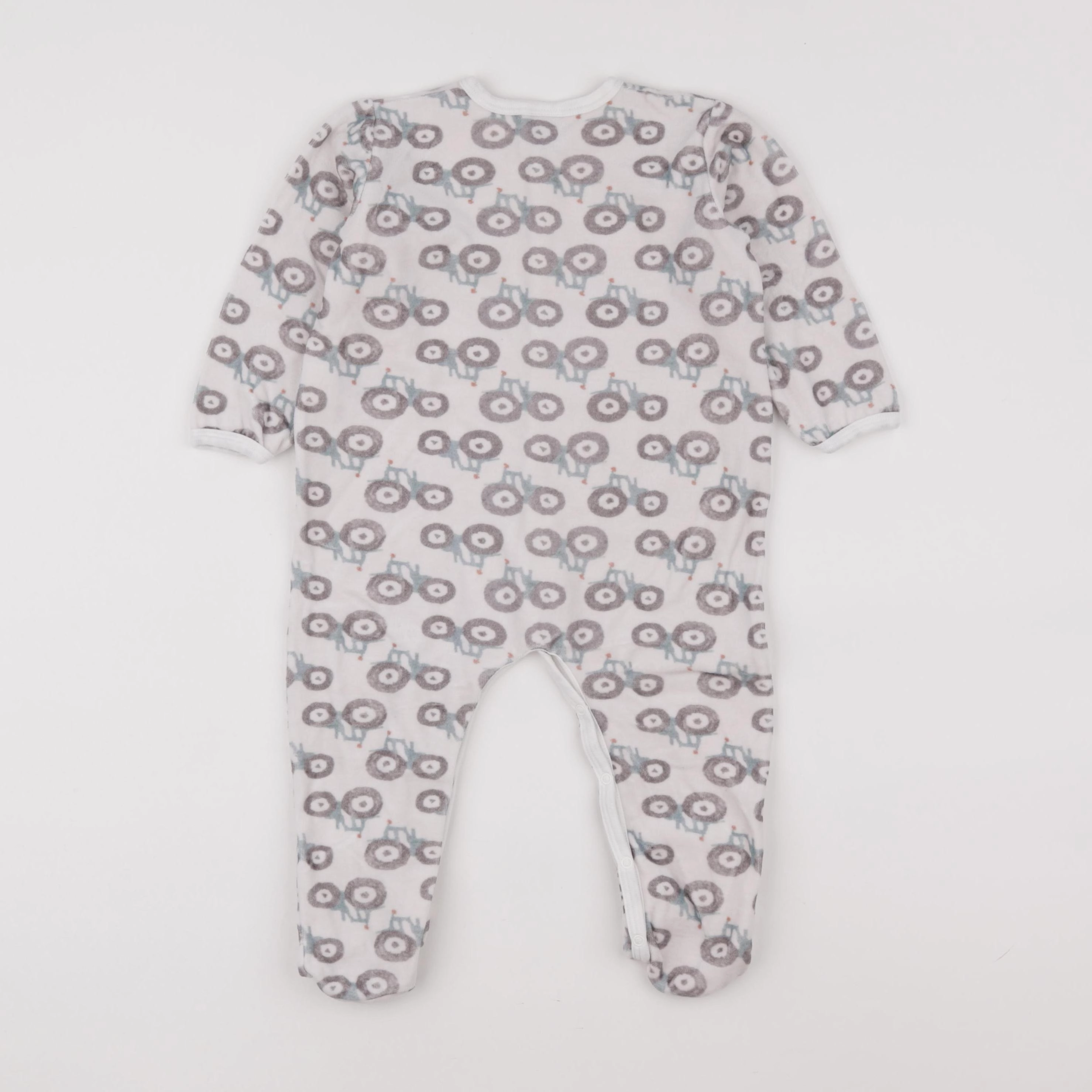 Petit Bateau - pyjama velours gris - 24 mois