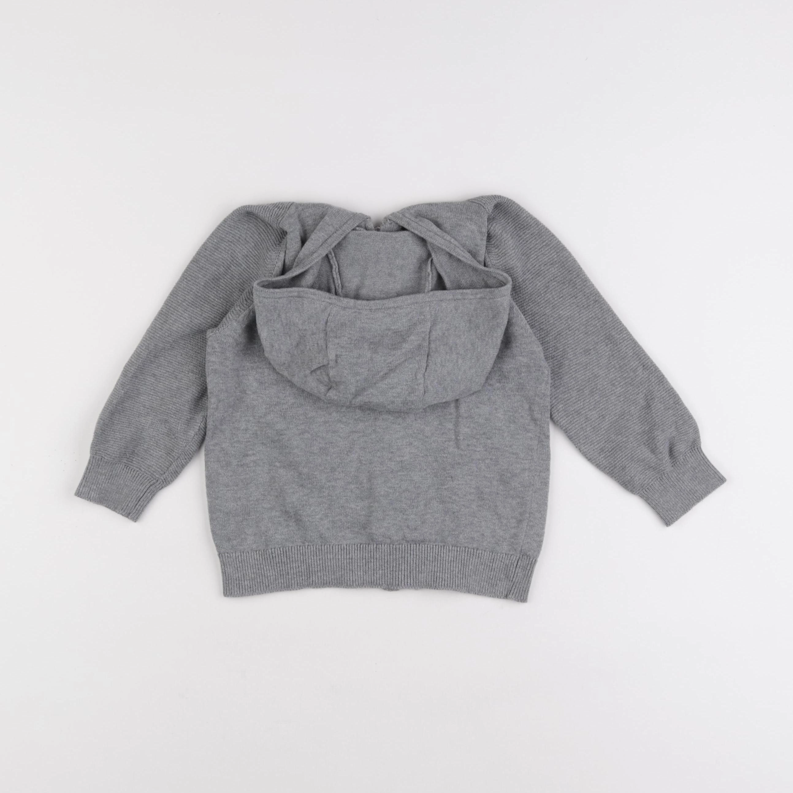 Vertbaudet - gilet gris - 3 ans