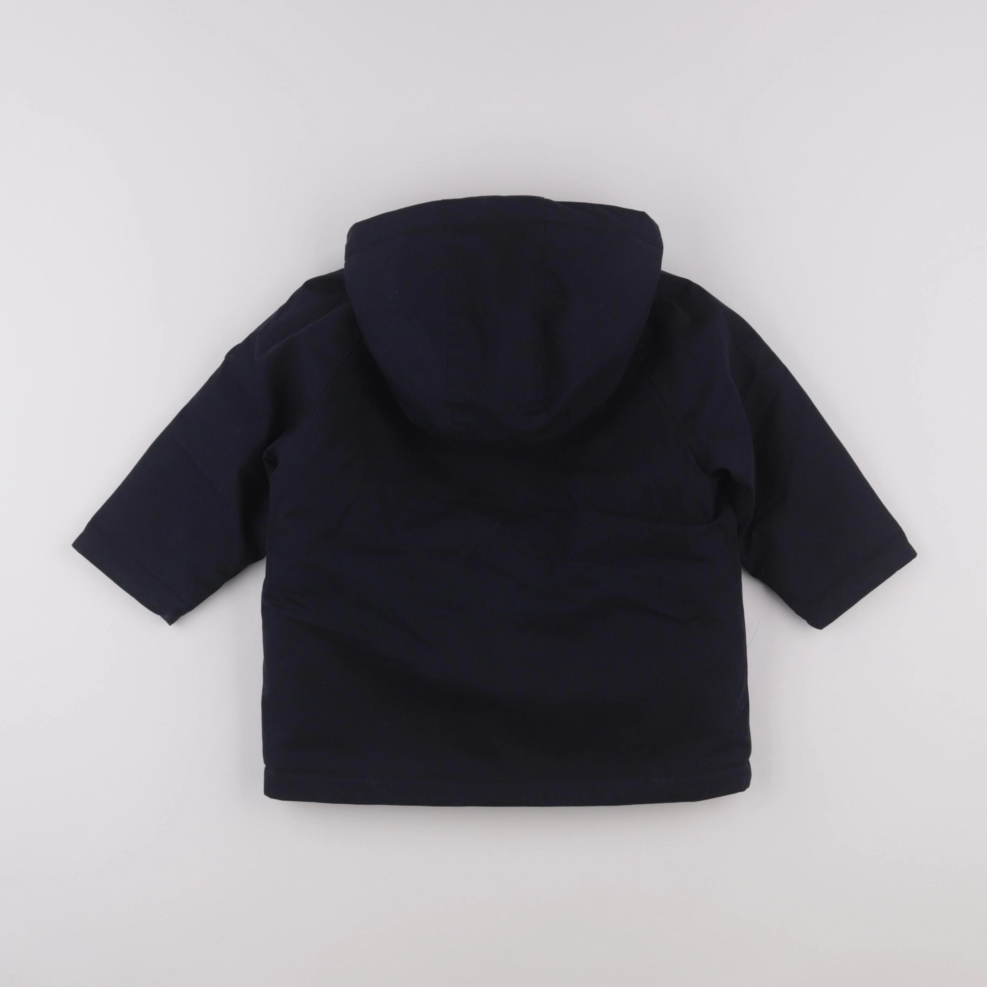 Petit Bateau - manteau bleu - 3 ans