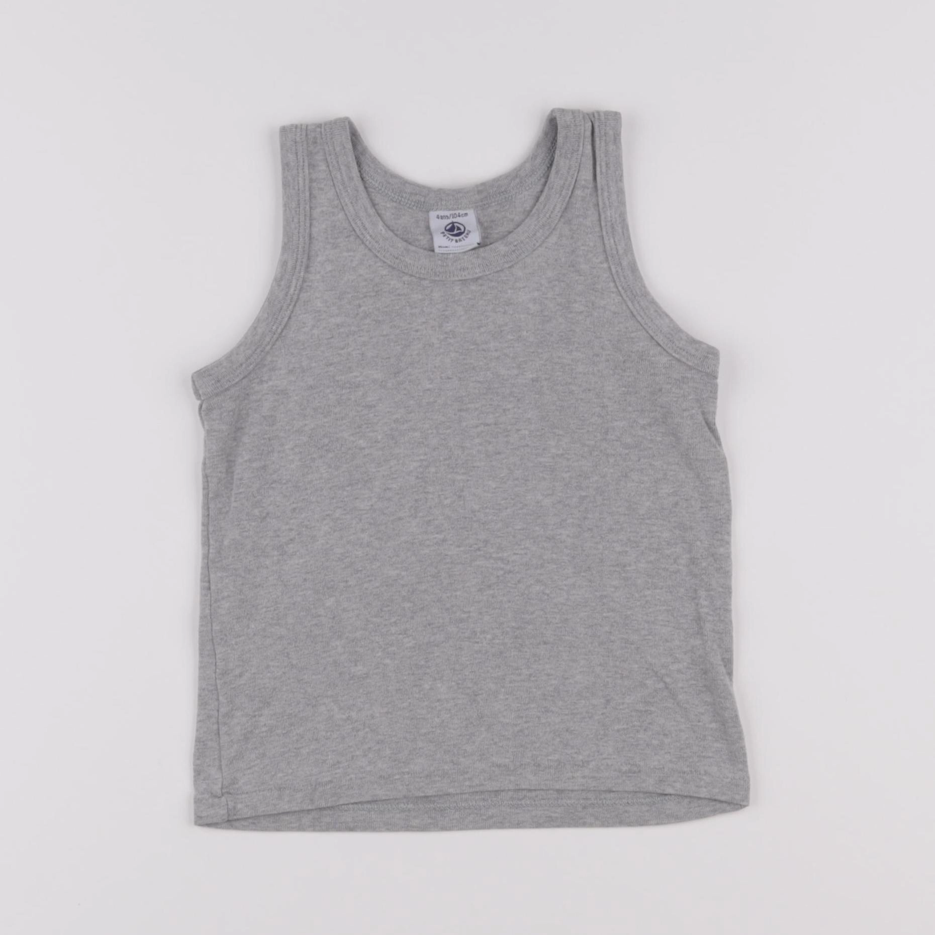 Petit Bateau - maillot de corps gris - 4 ans